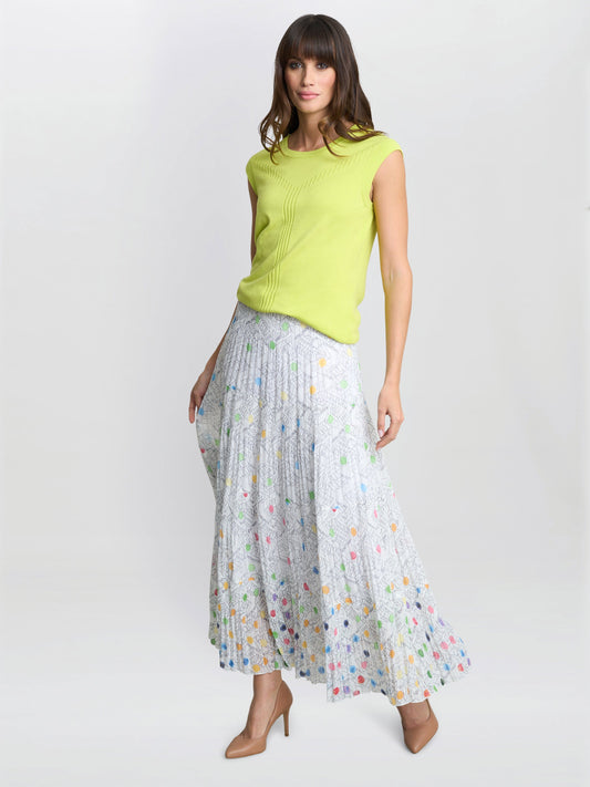  Holly Pleated Maxi Skirt