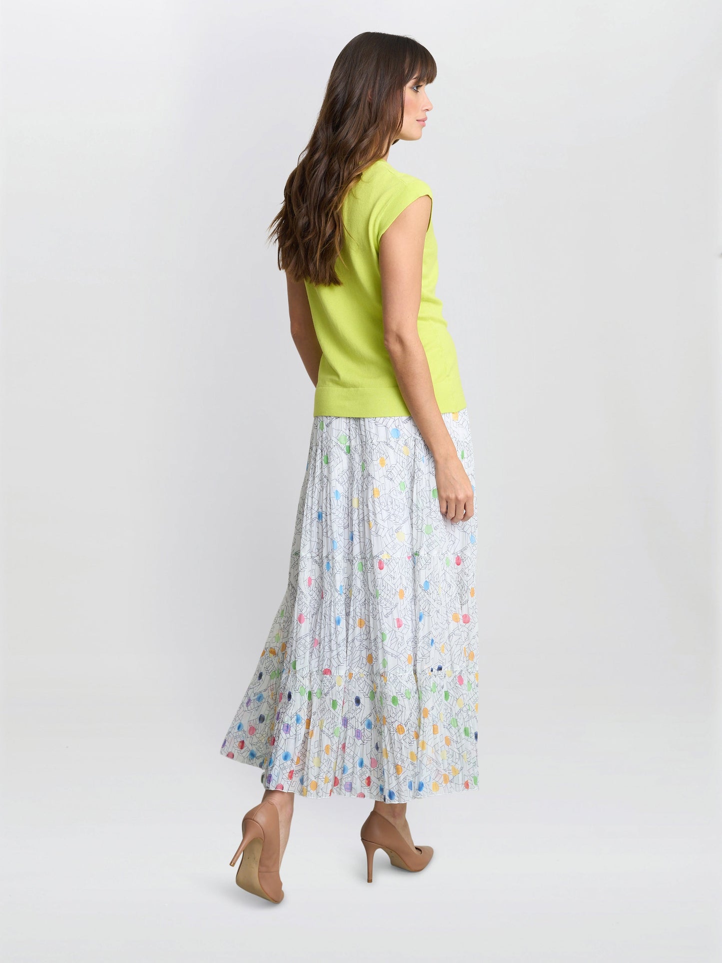  Holly Pleated Maxi Skirt