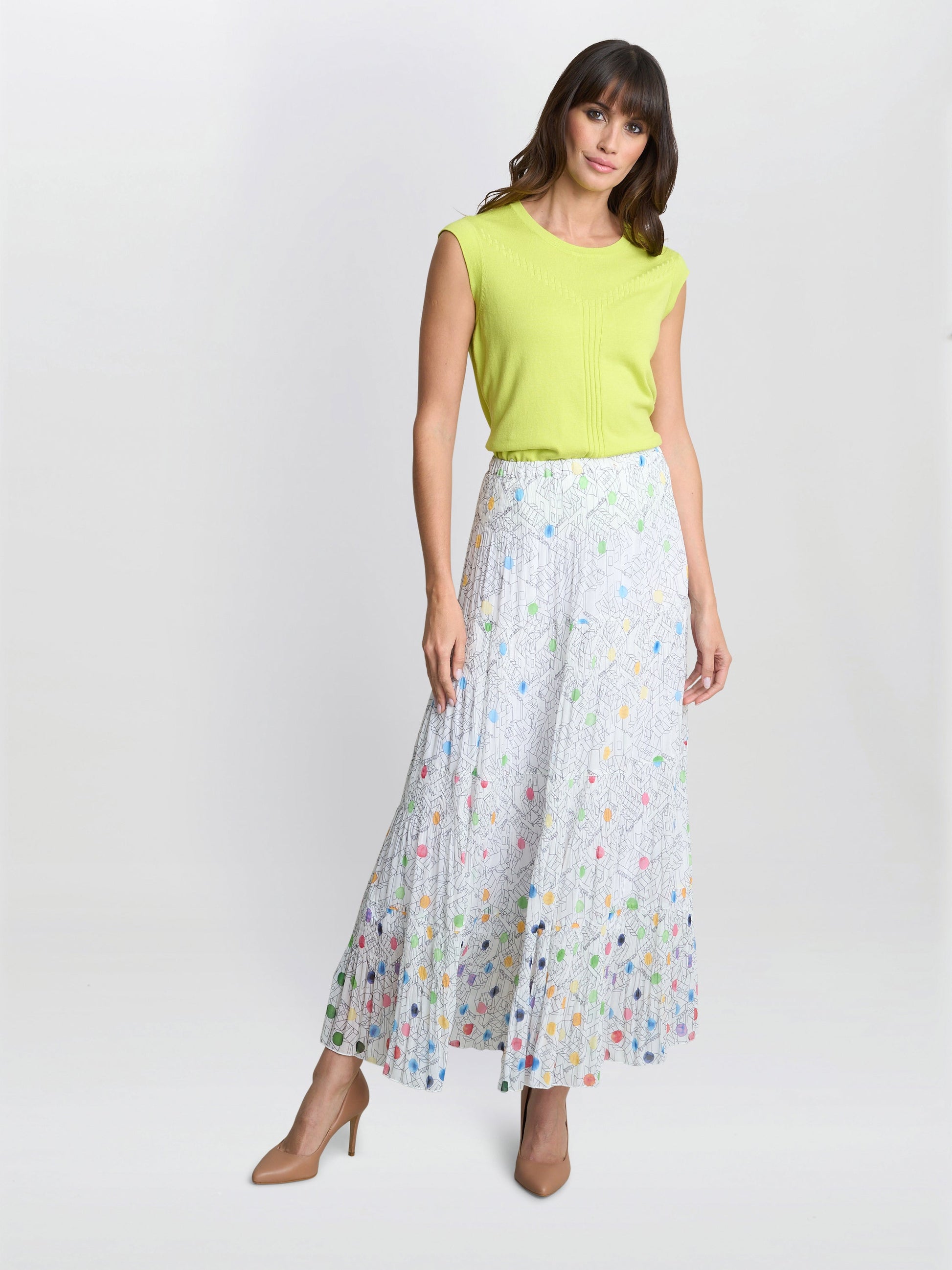  Holly Pleated Maxi Skirt