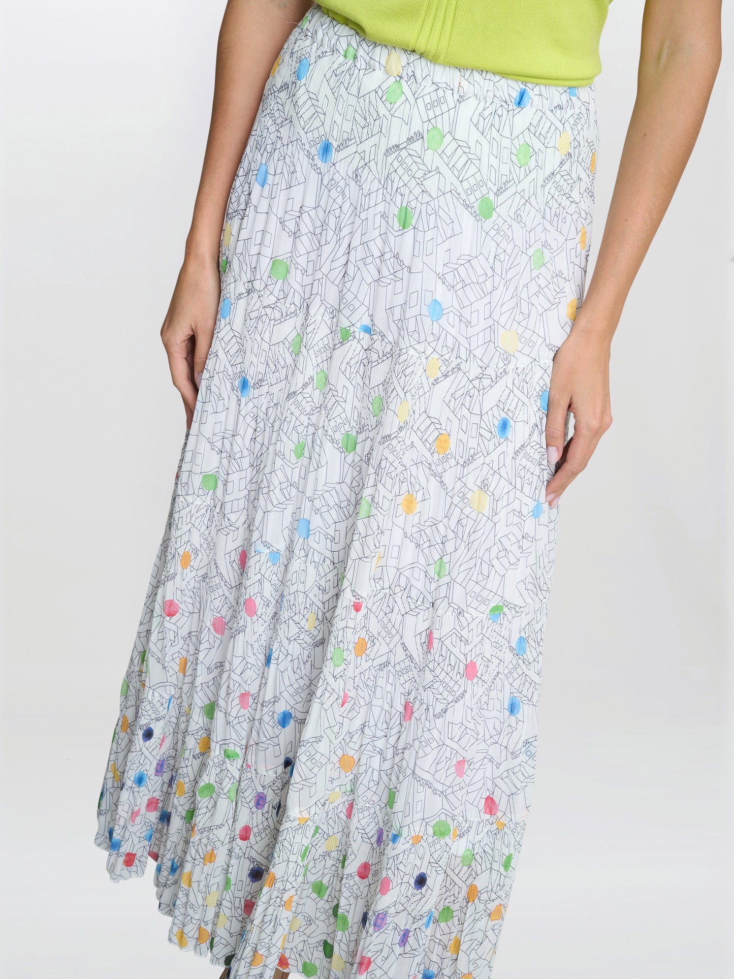  Holly Pleated Maxi Skirt