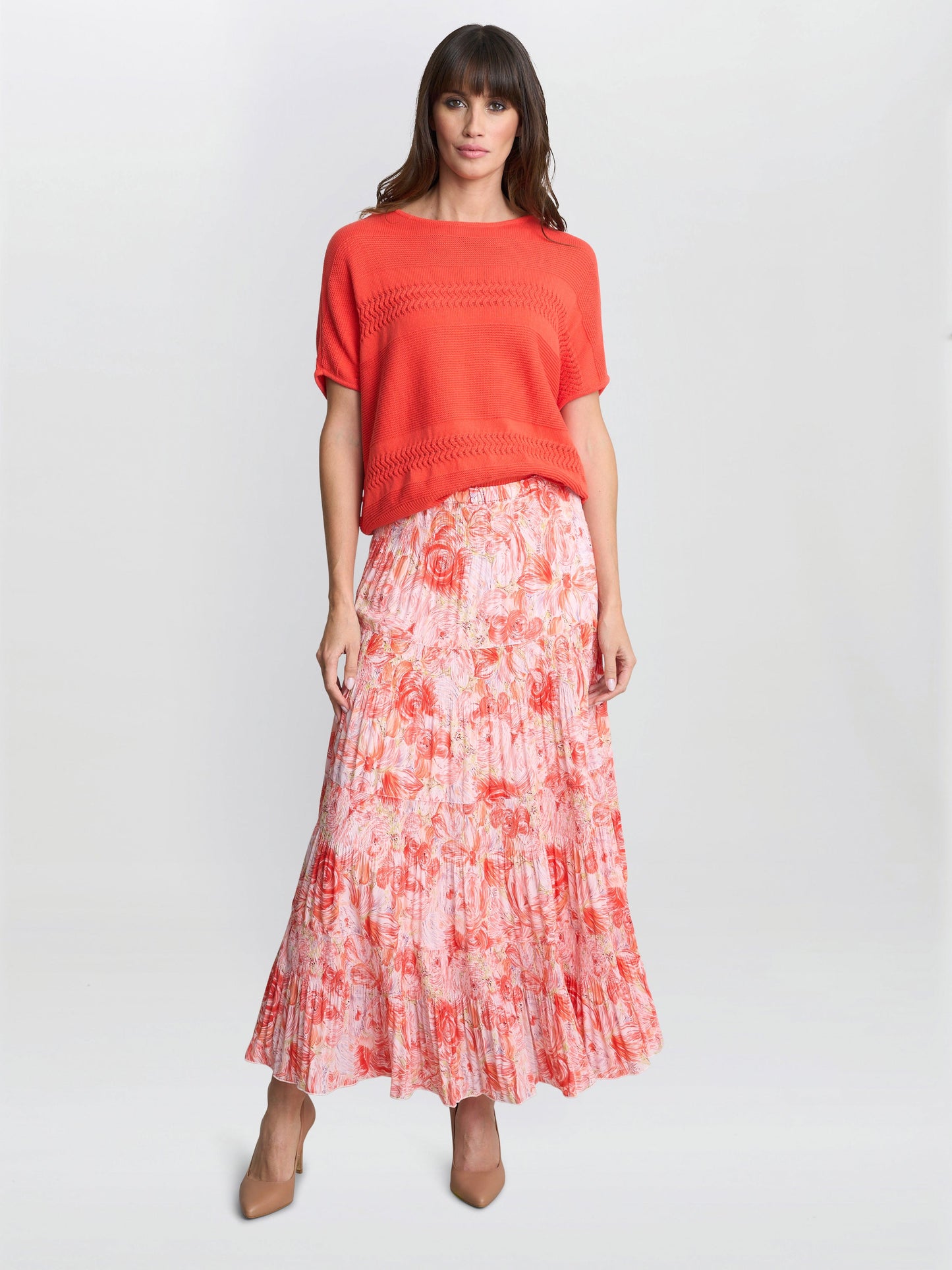  Isabelle Floral Print Pleated Skirt