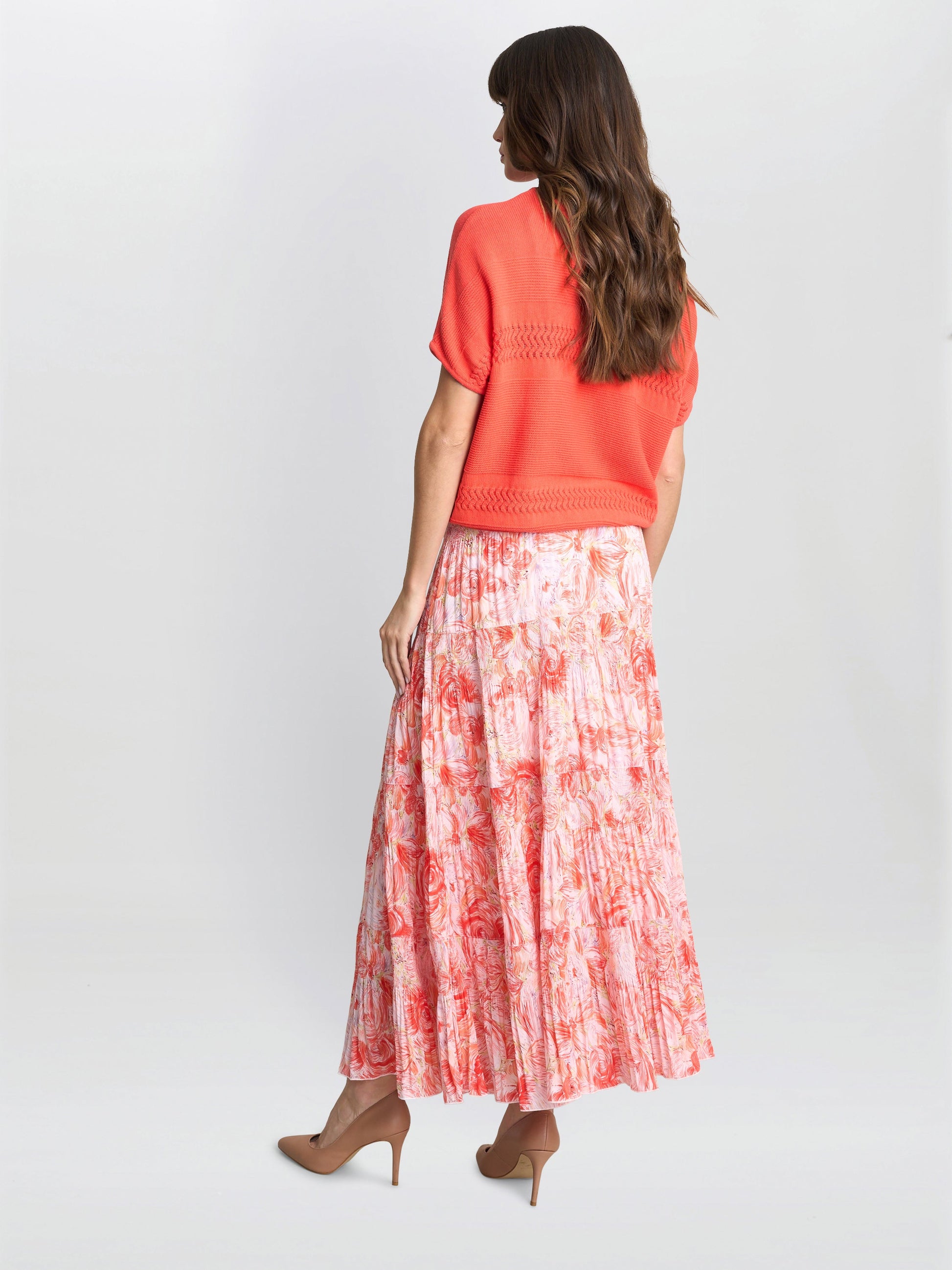  Isabelle Floral Print Pleated Skirt