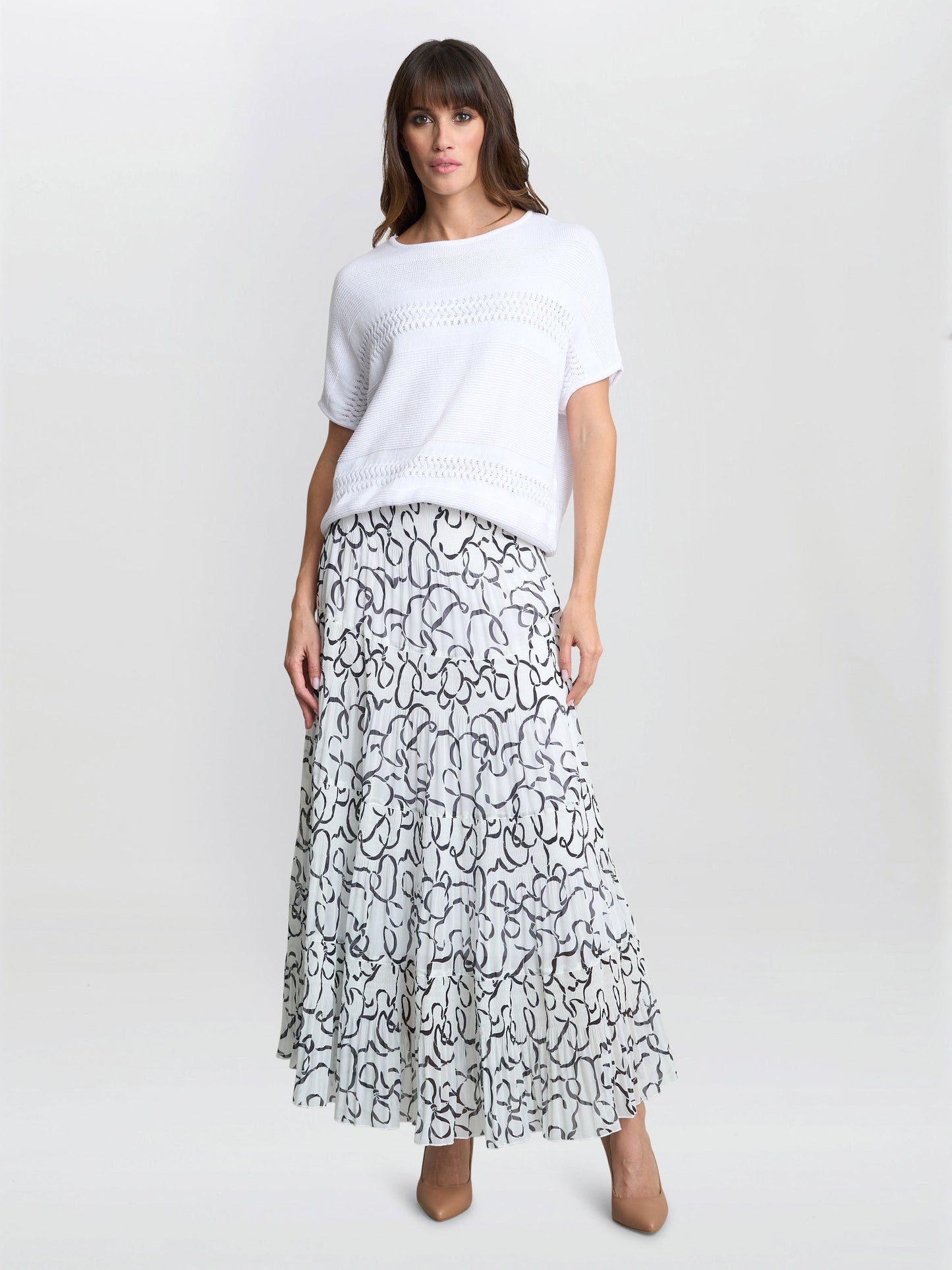  Jasmina Pleated Maxi Skirt