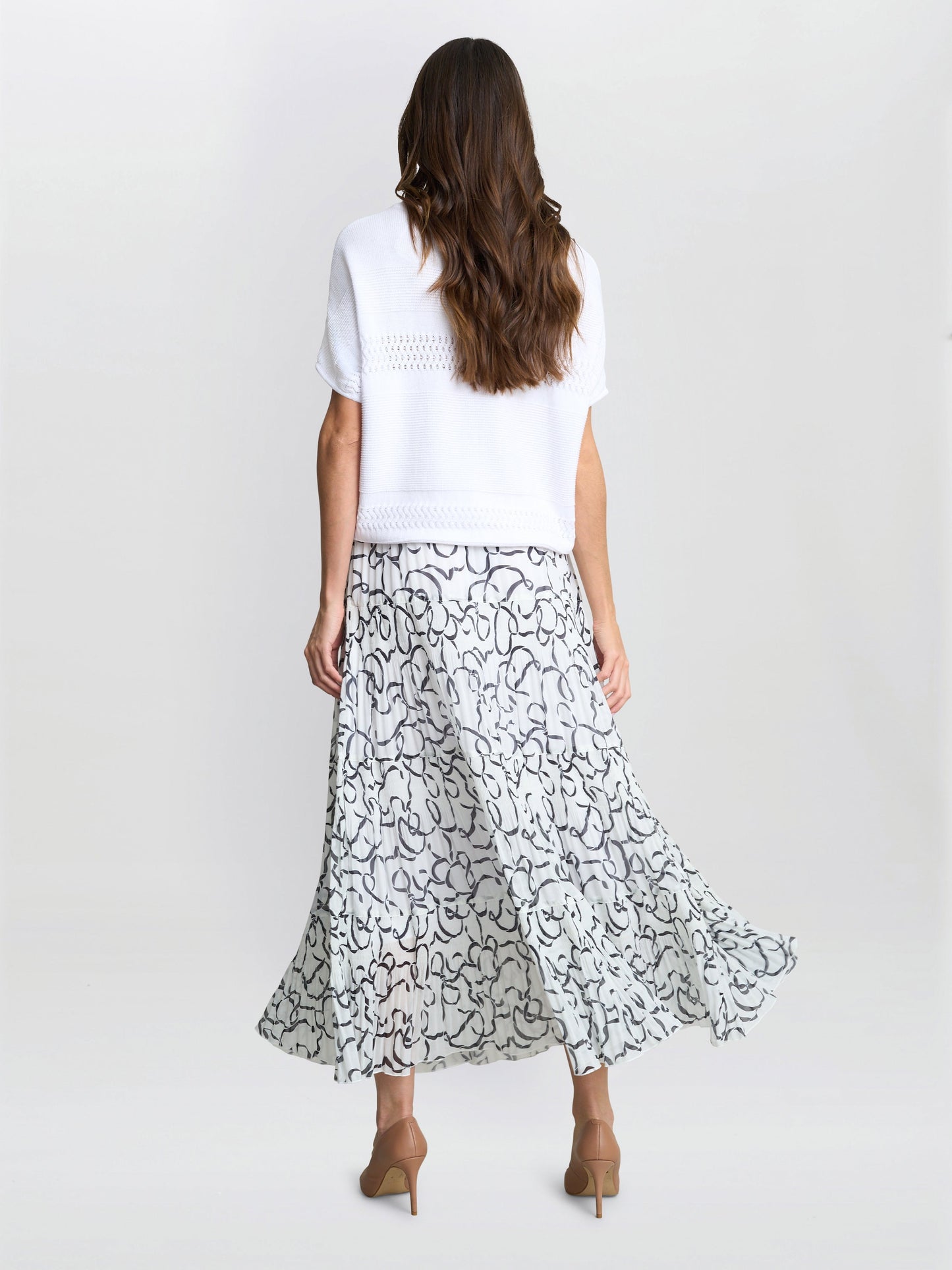  Jasmina Pleated Maxi Skirt