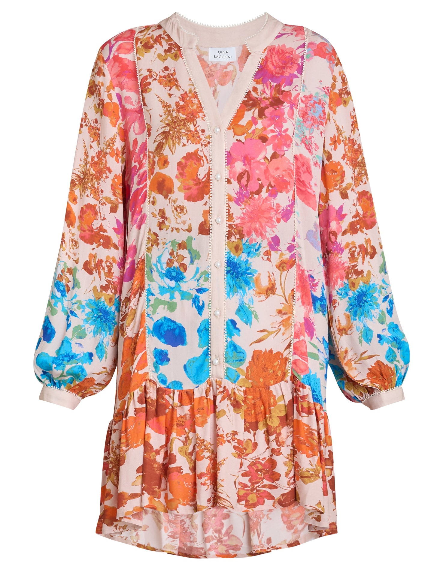  Millie Short Floral Shirt Dress
