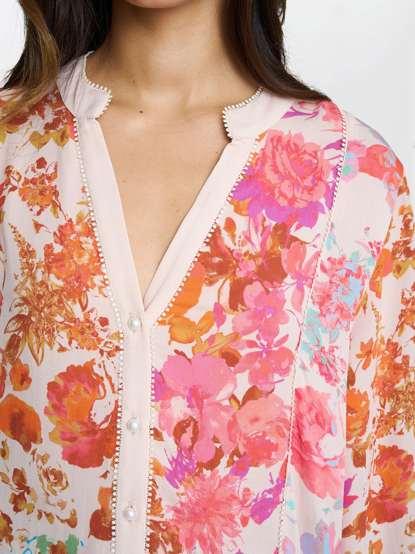  Millie Short Floral Shirt Dress