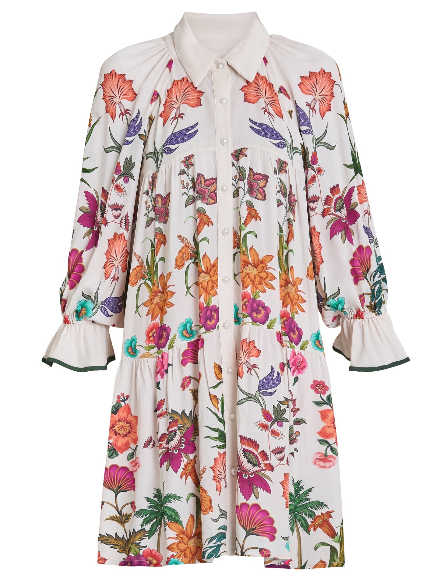  Mia Short Floral Shirt Dress