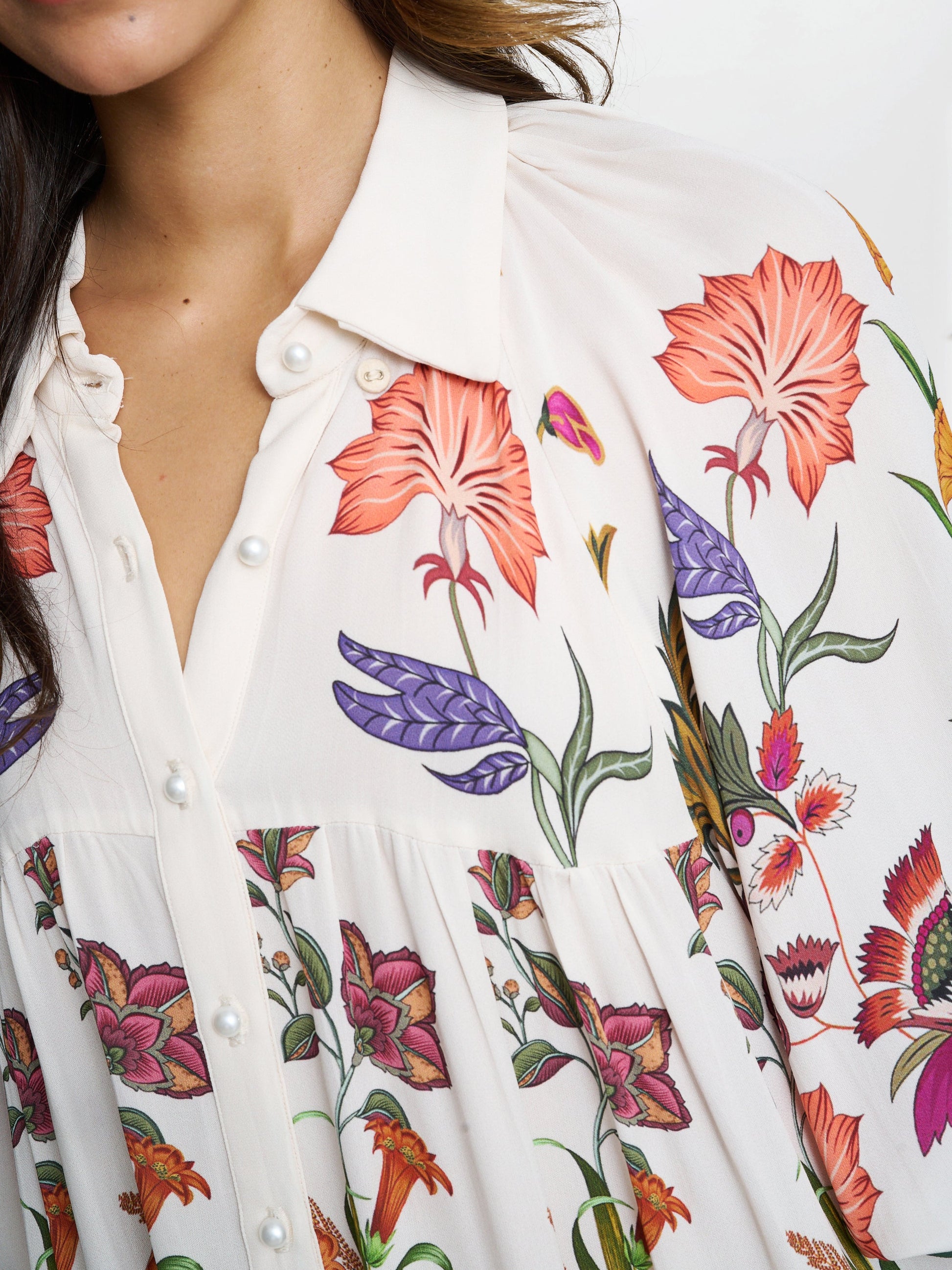  Mia Short Floral Shirt Dress
