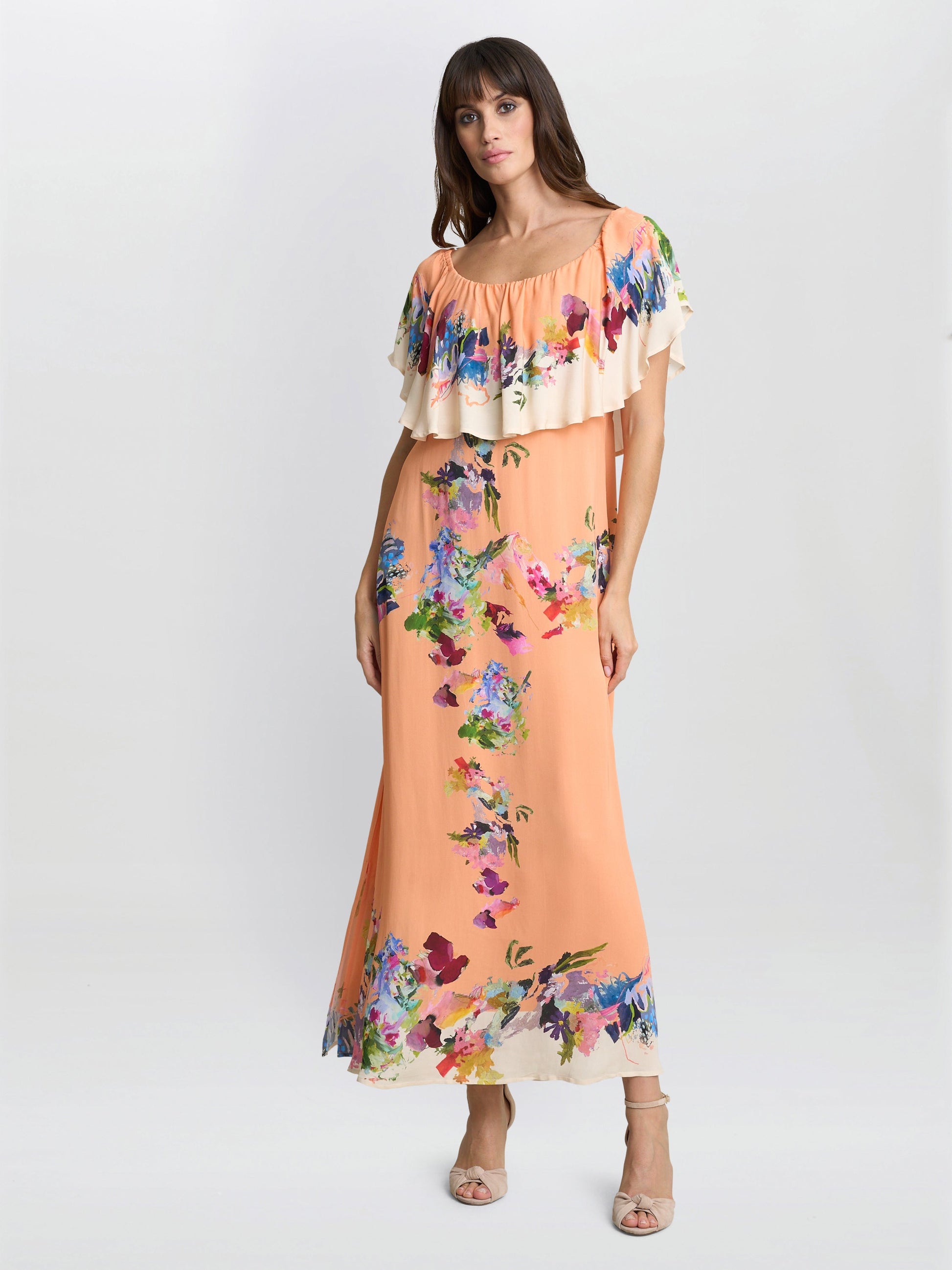  Samantha Off The Shoulder Frill Dress