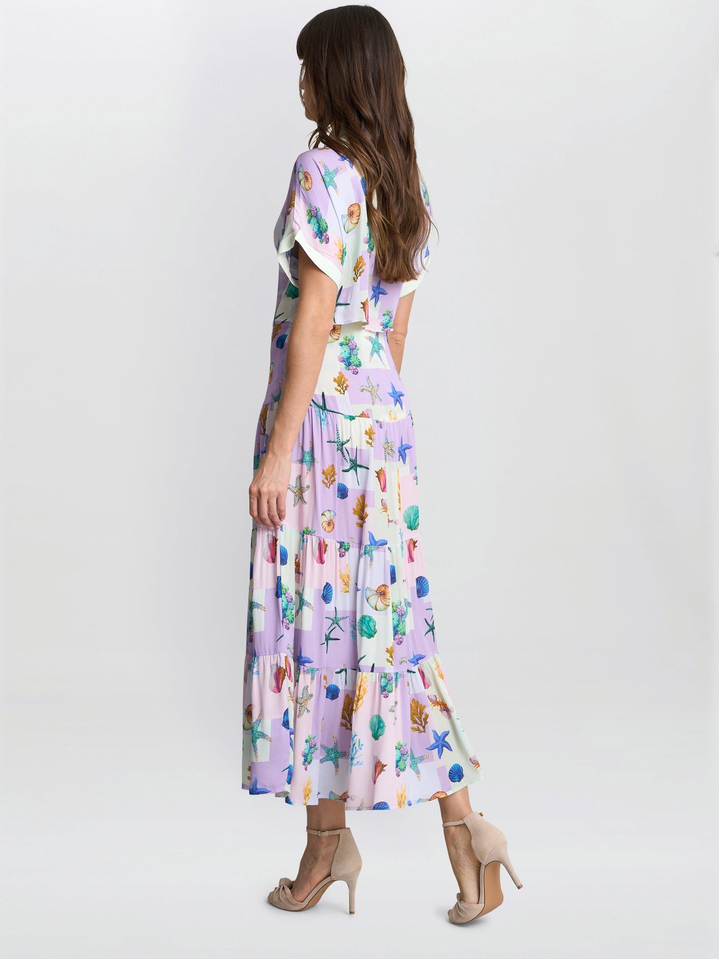  Liv Seashell Print Shirt Dress
