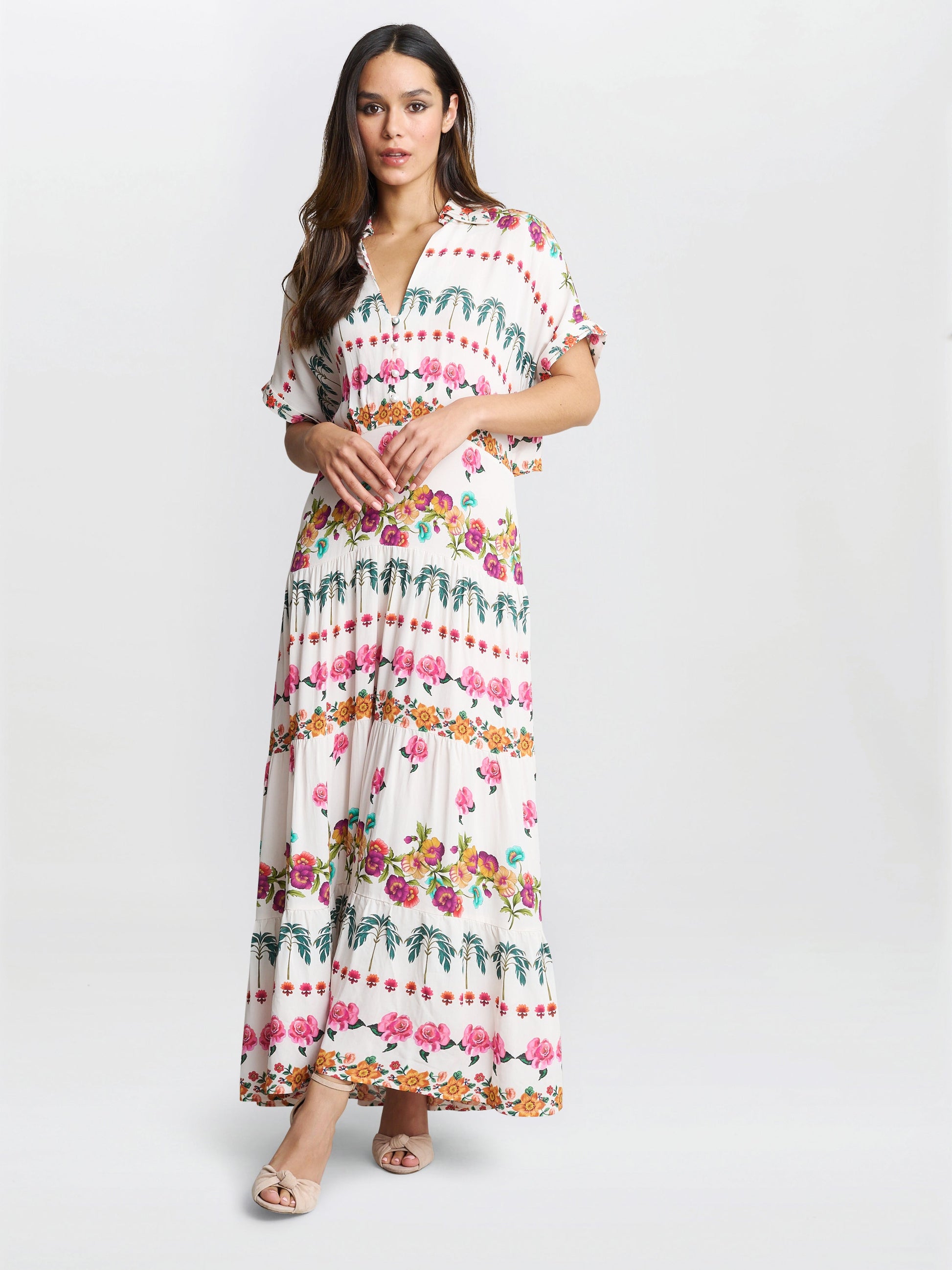  Sasha Floral Shirt Dress