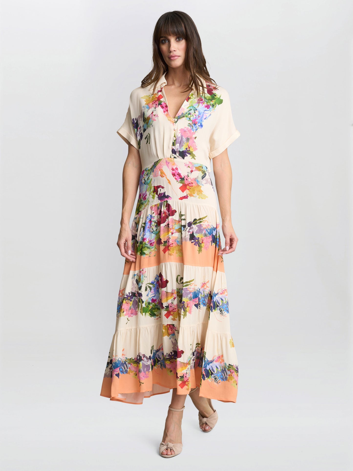  Sarah Floral Shirt Dress