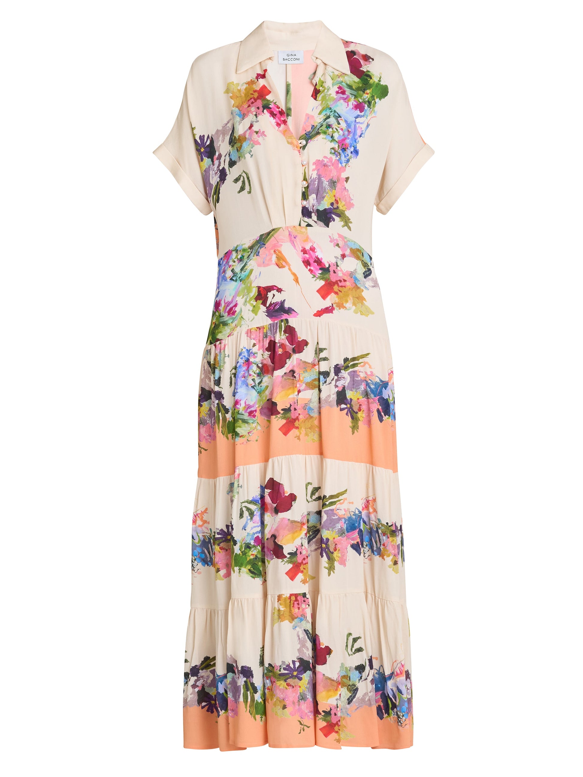  Sarah Floral Shirt Dress