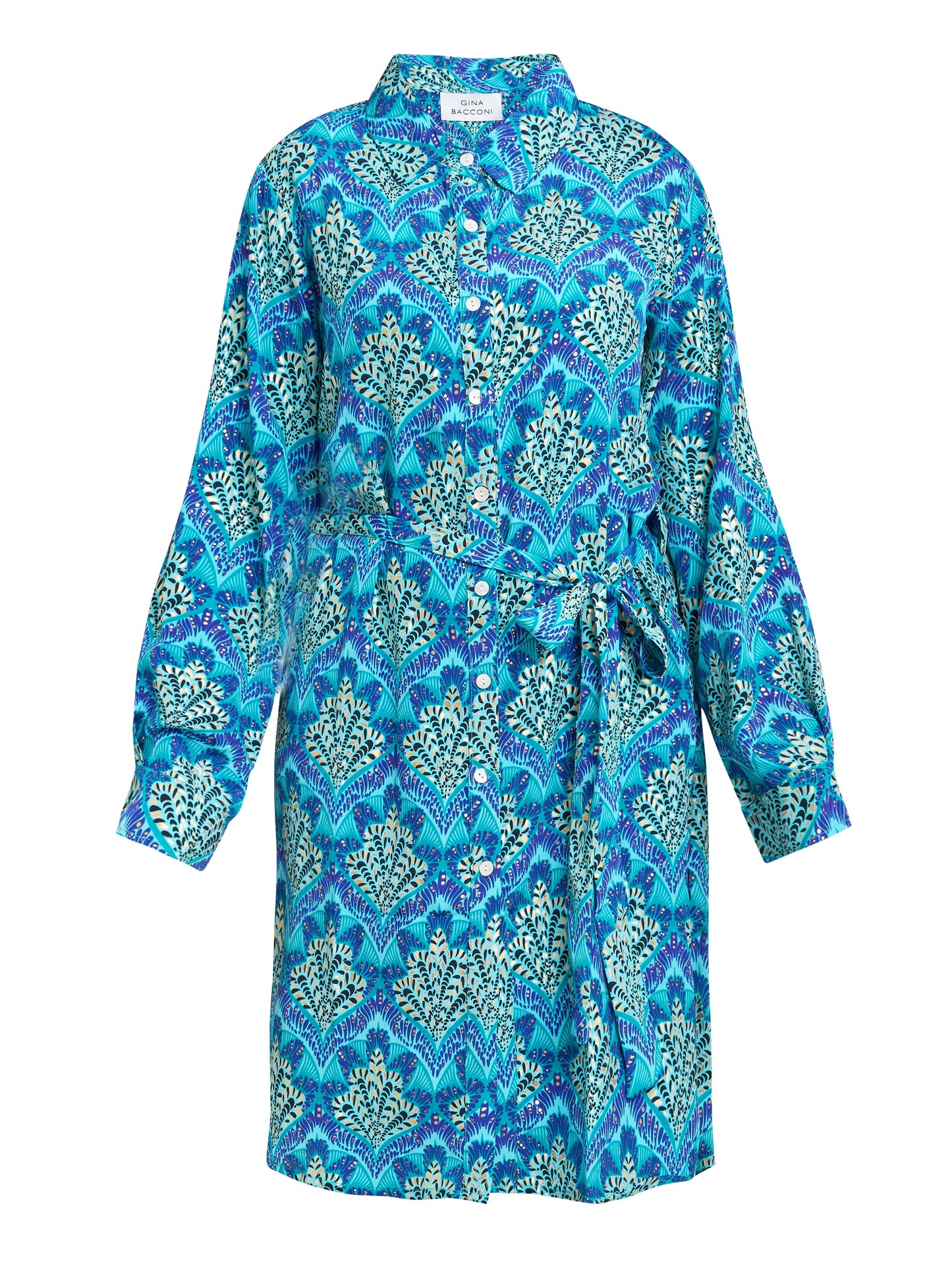  Sarina Blue Shirt Dress