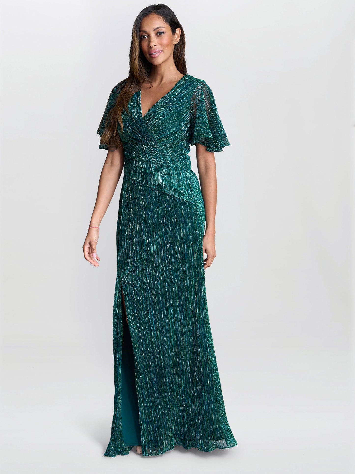  Liz Metallic Knit Maxi Dress