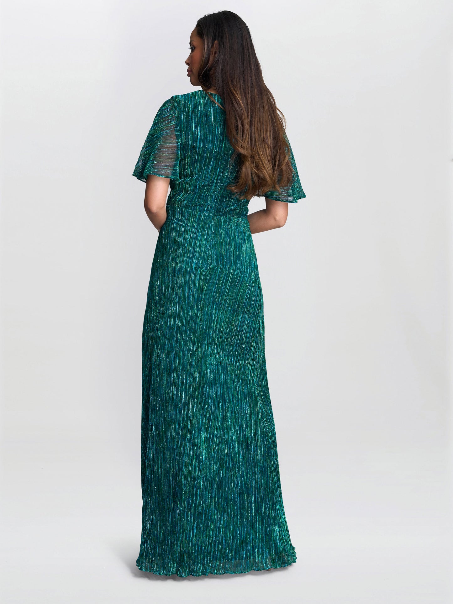  Liz Metallic Knit Maxi Dress