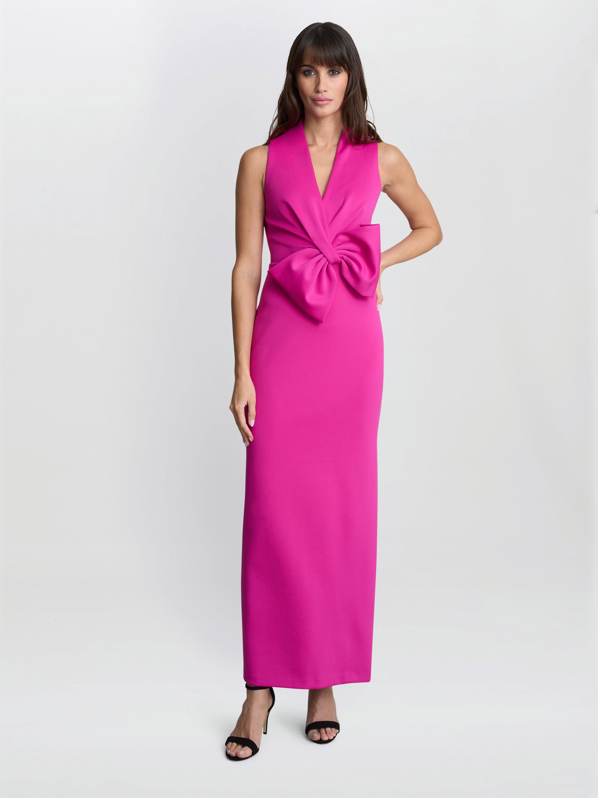 Sienna Maxi Dress With Bow Detail