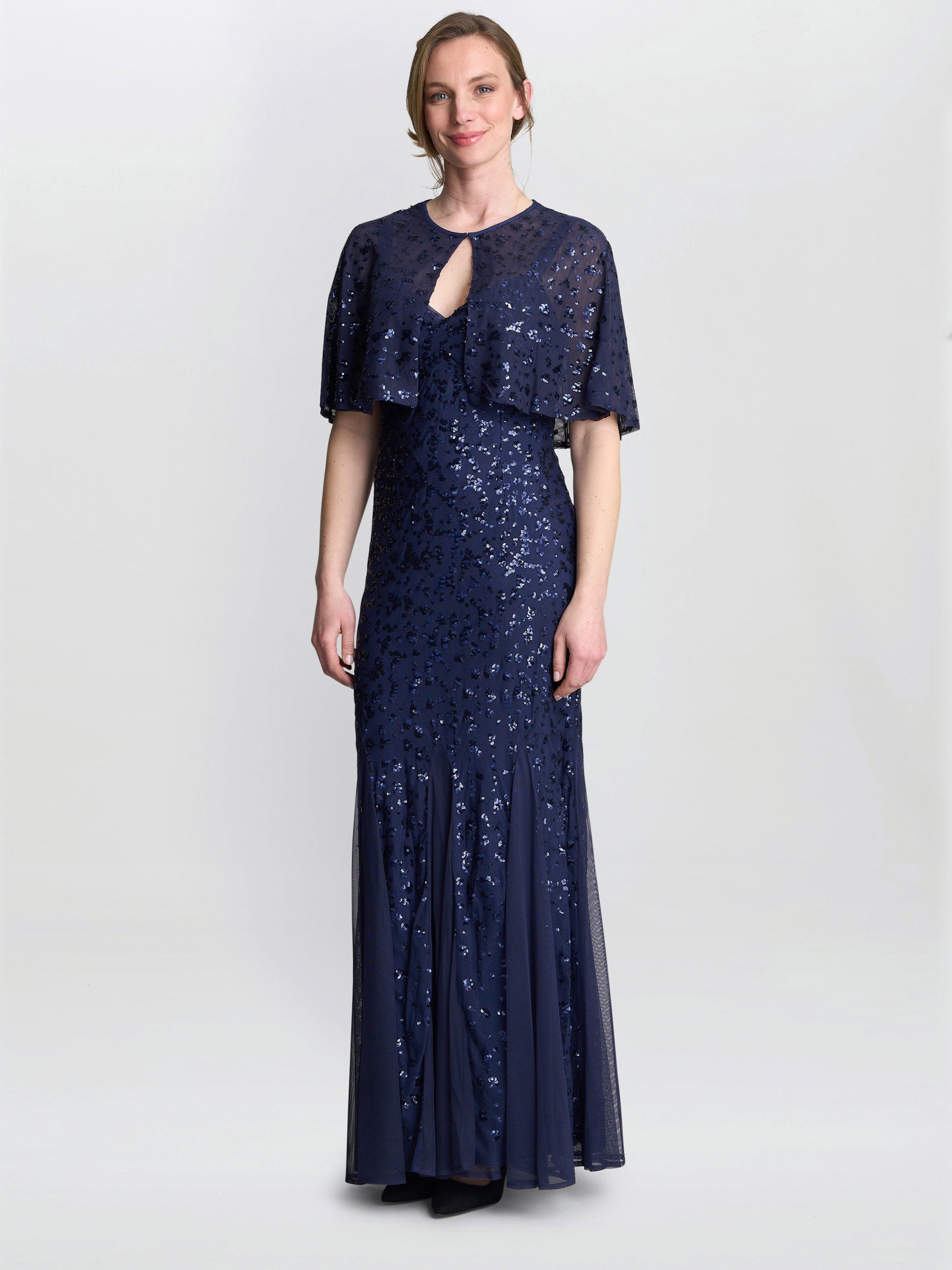 Jordan Sequin Beaded Maxi Dress And Jacket