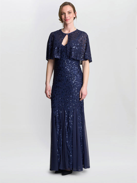  Jordan Sequin Beaded Maxi Dress And Jacket
