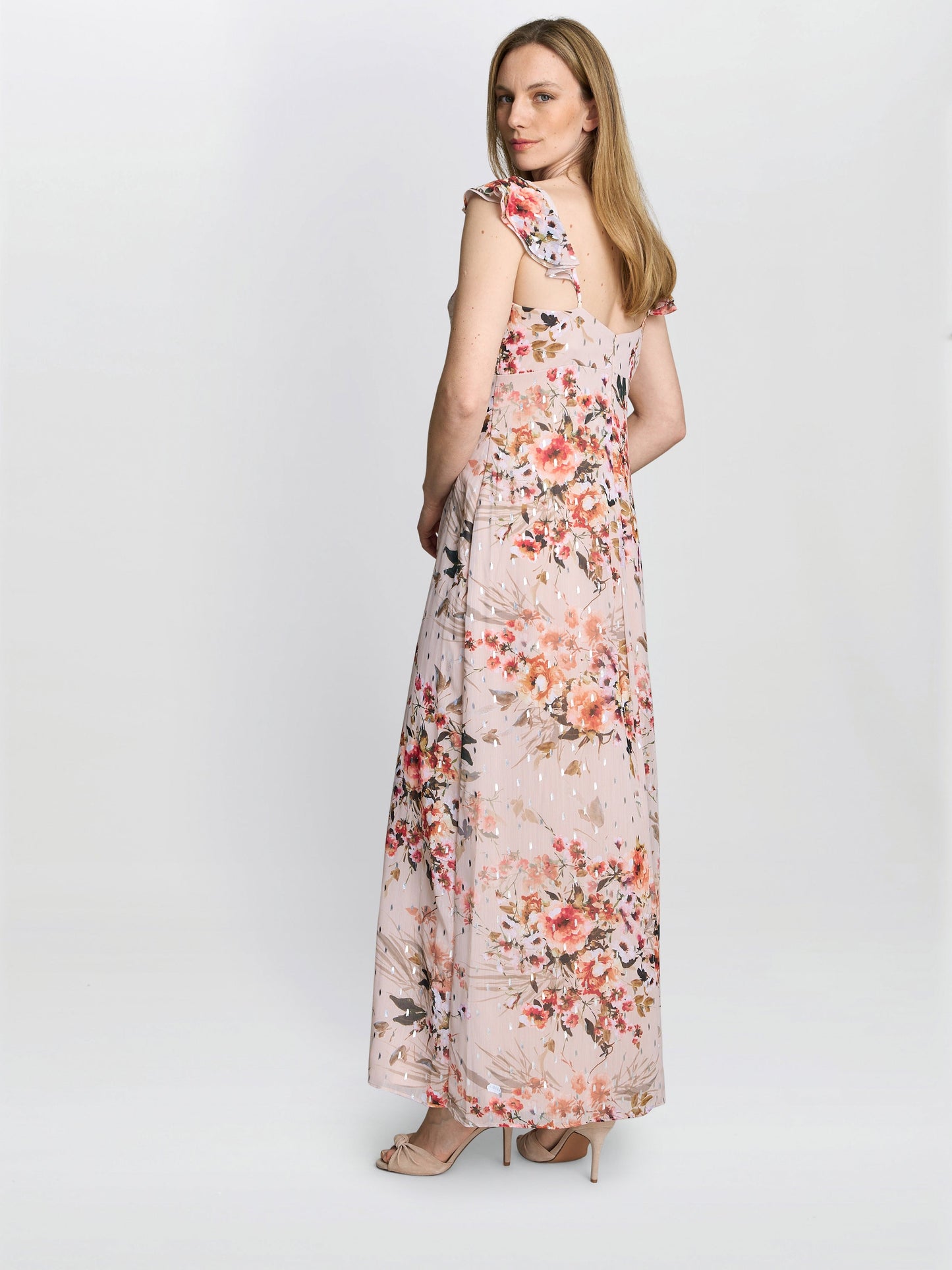  Serenity Floral Chiffon Maxi Dress