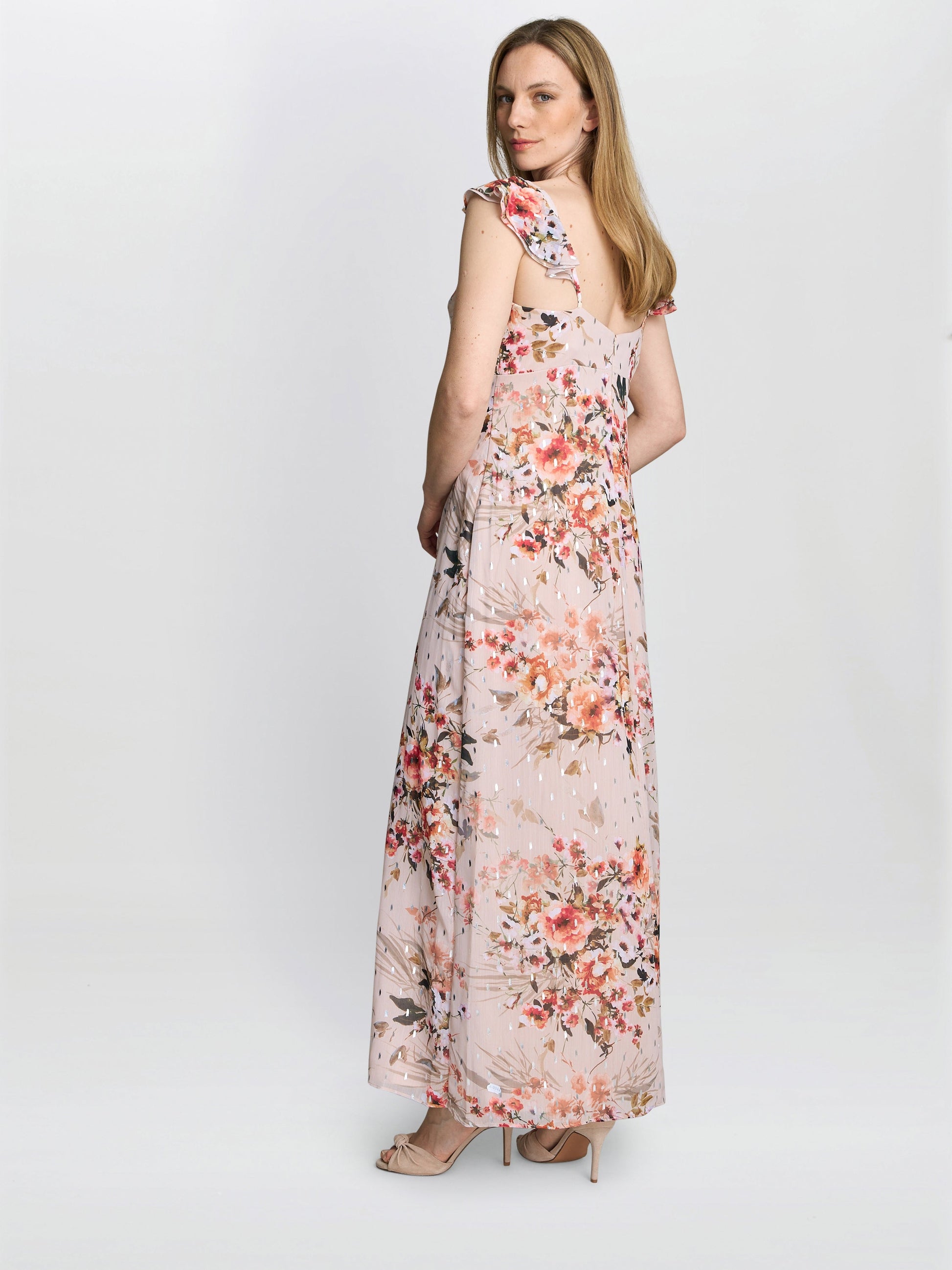  Serenity Floral Chiffon Maxi Dress