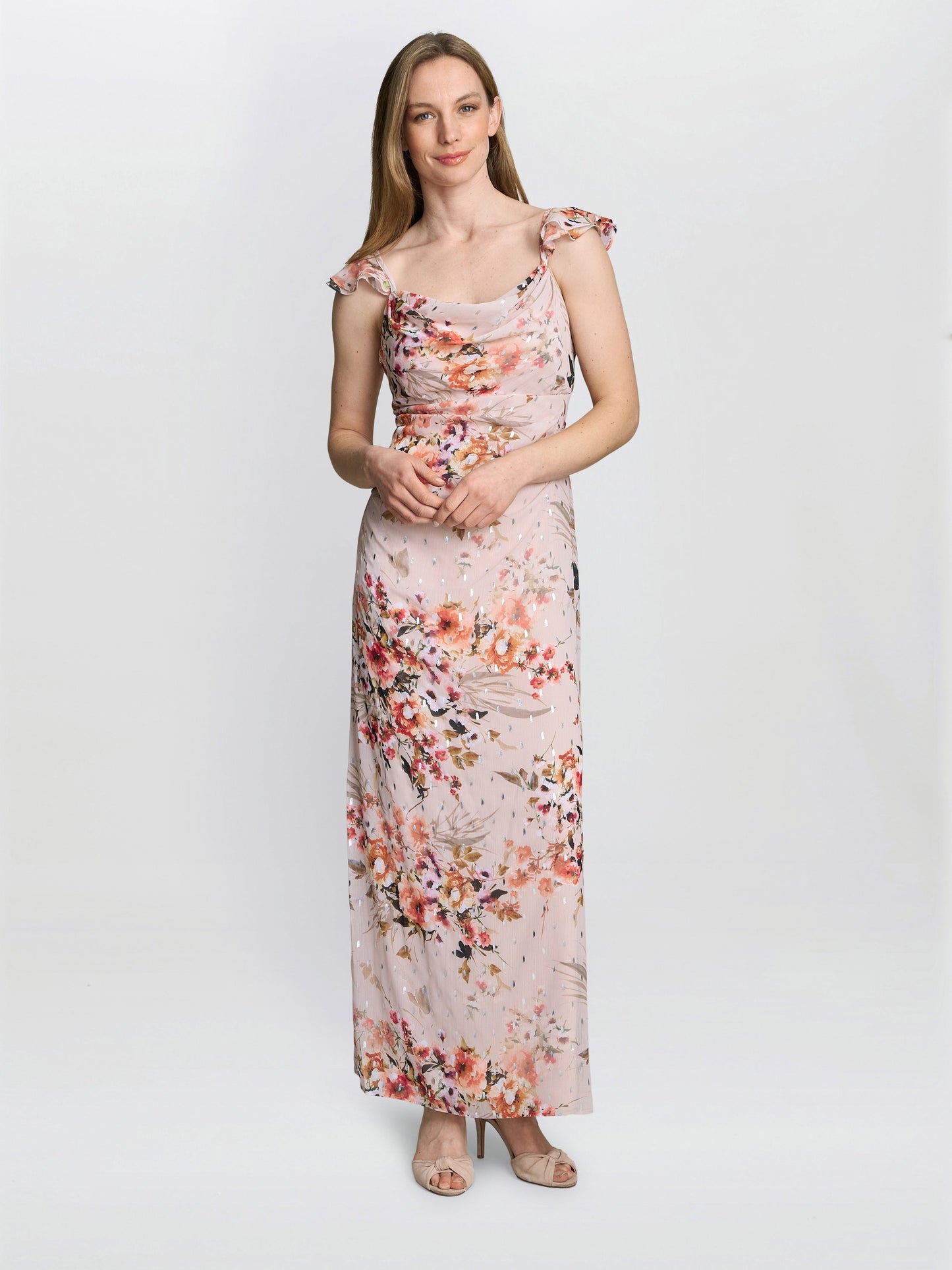  Serenity Floral Chiffon Maxi Dress