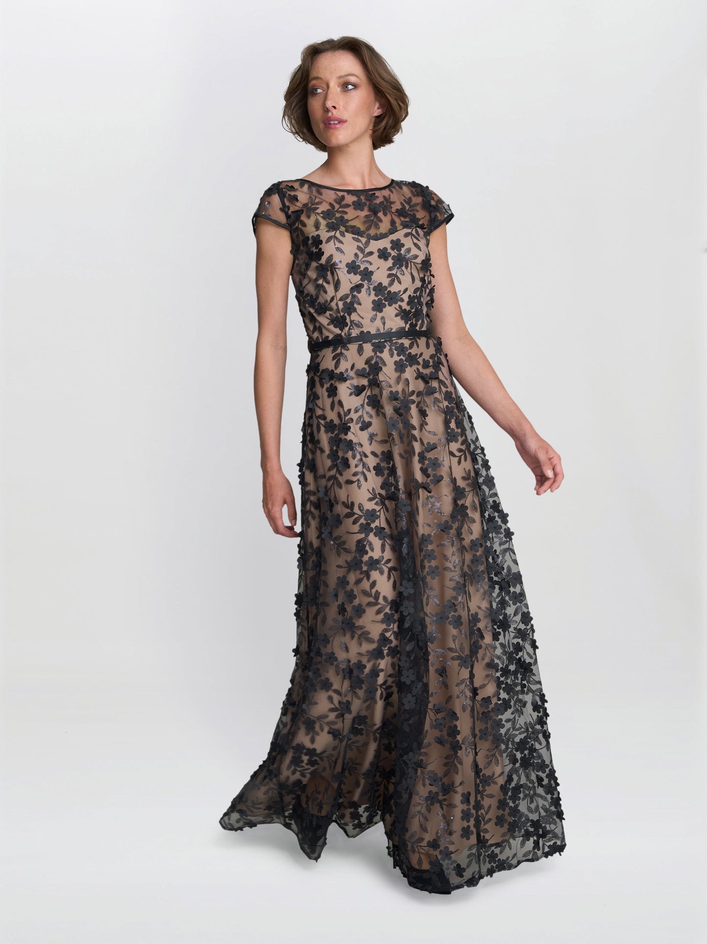  Keira 3D Flower Maxi Dress