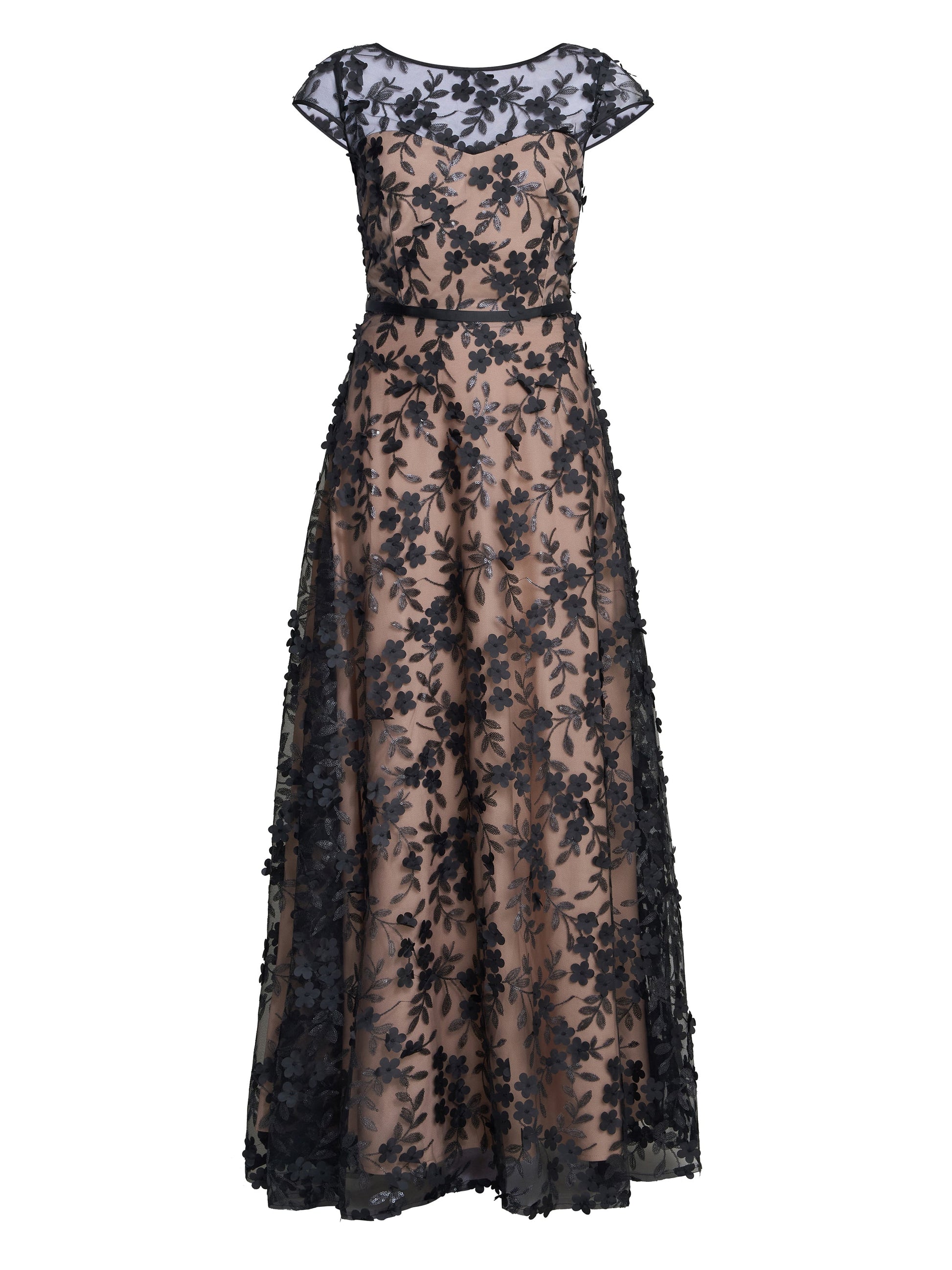  Keira 3D Flower Maxi Dress