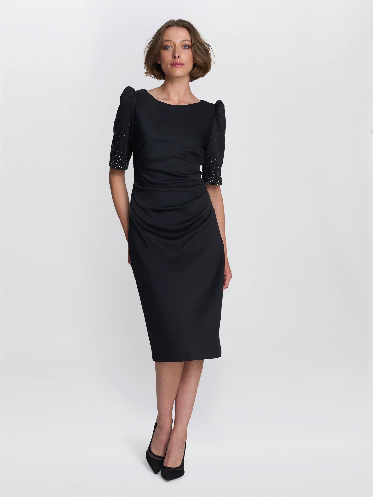  Louisa Dress With Beaded Sleeve