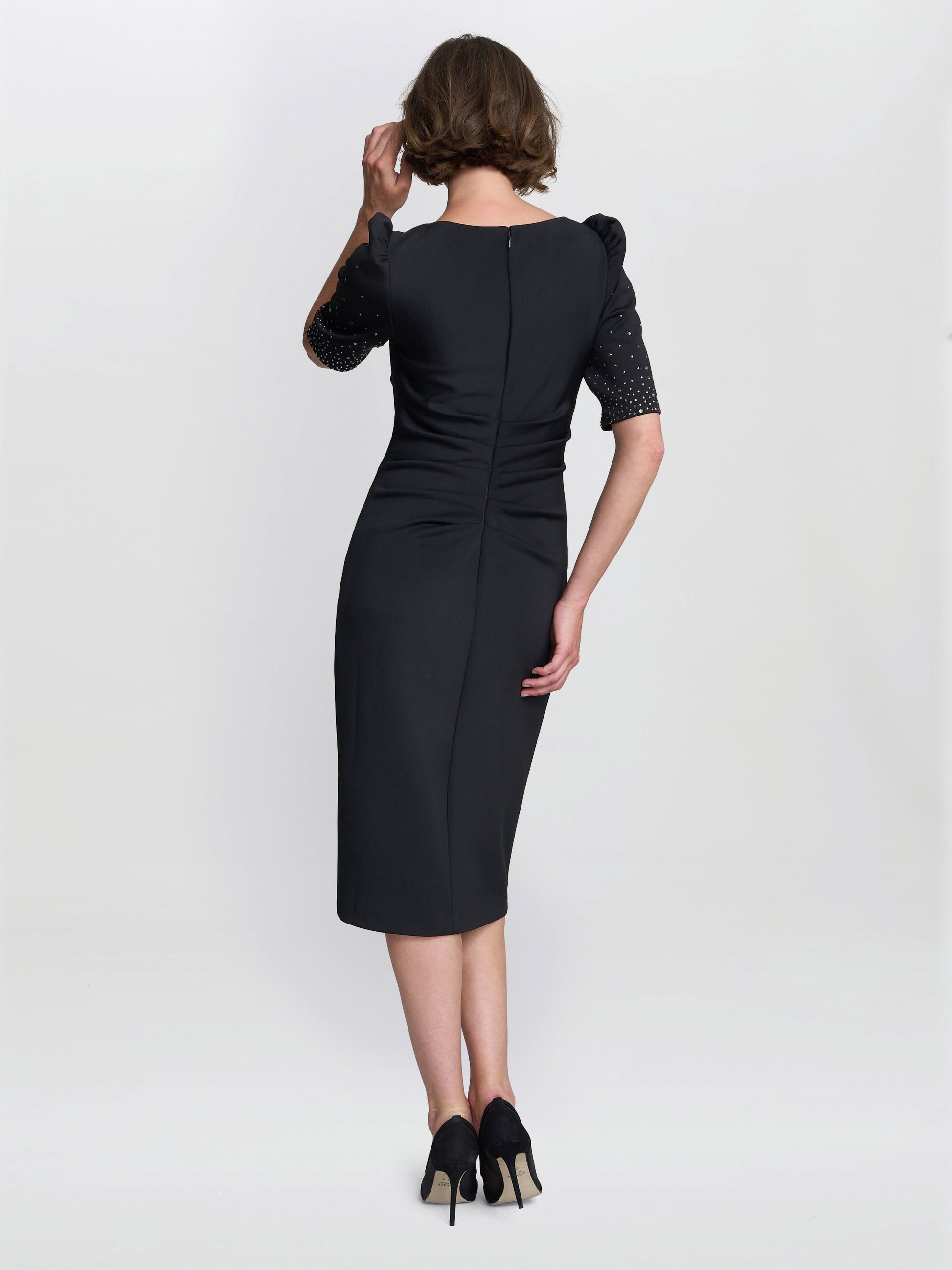  Louisa Dress With Beaded Sleeve