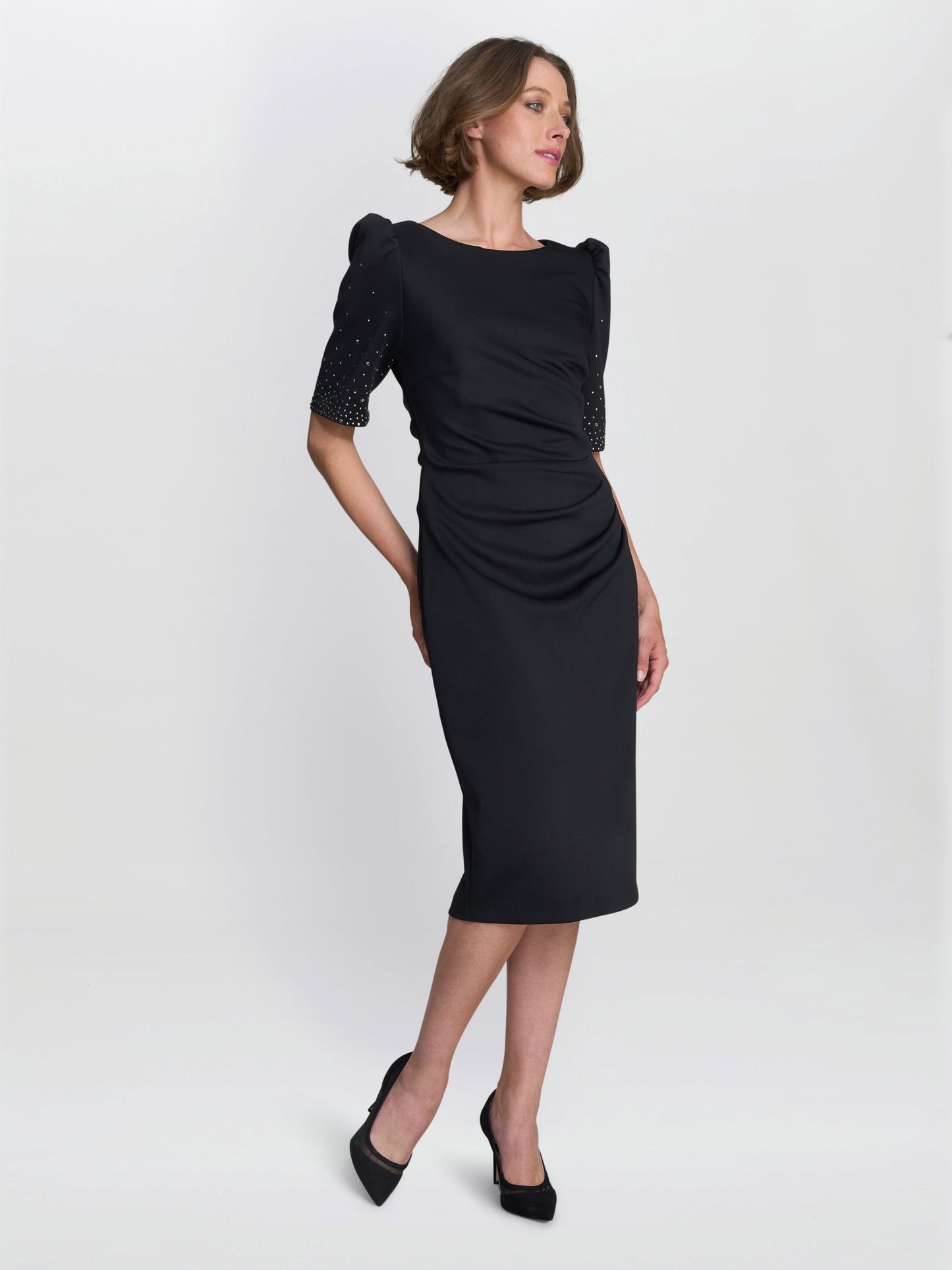  Louisa Dress With Beaded Sleeve