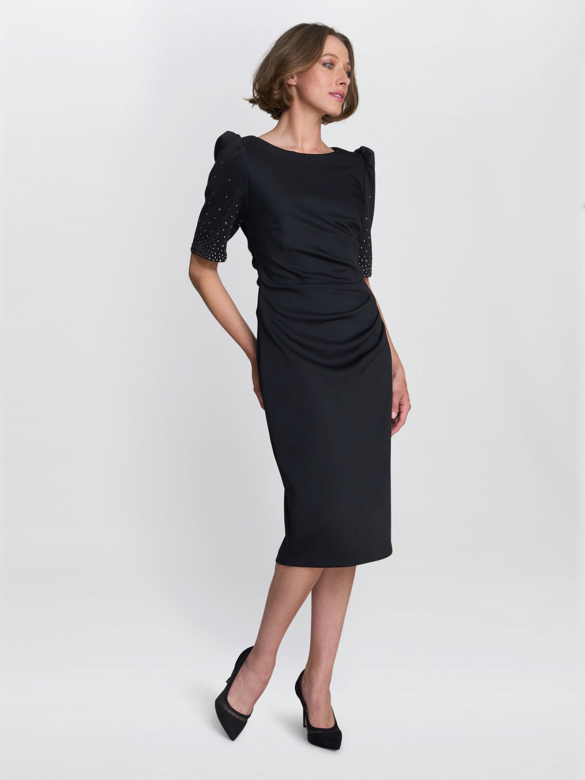  Louisa Dress With Beaded Sleeve