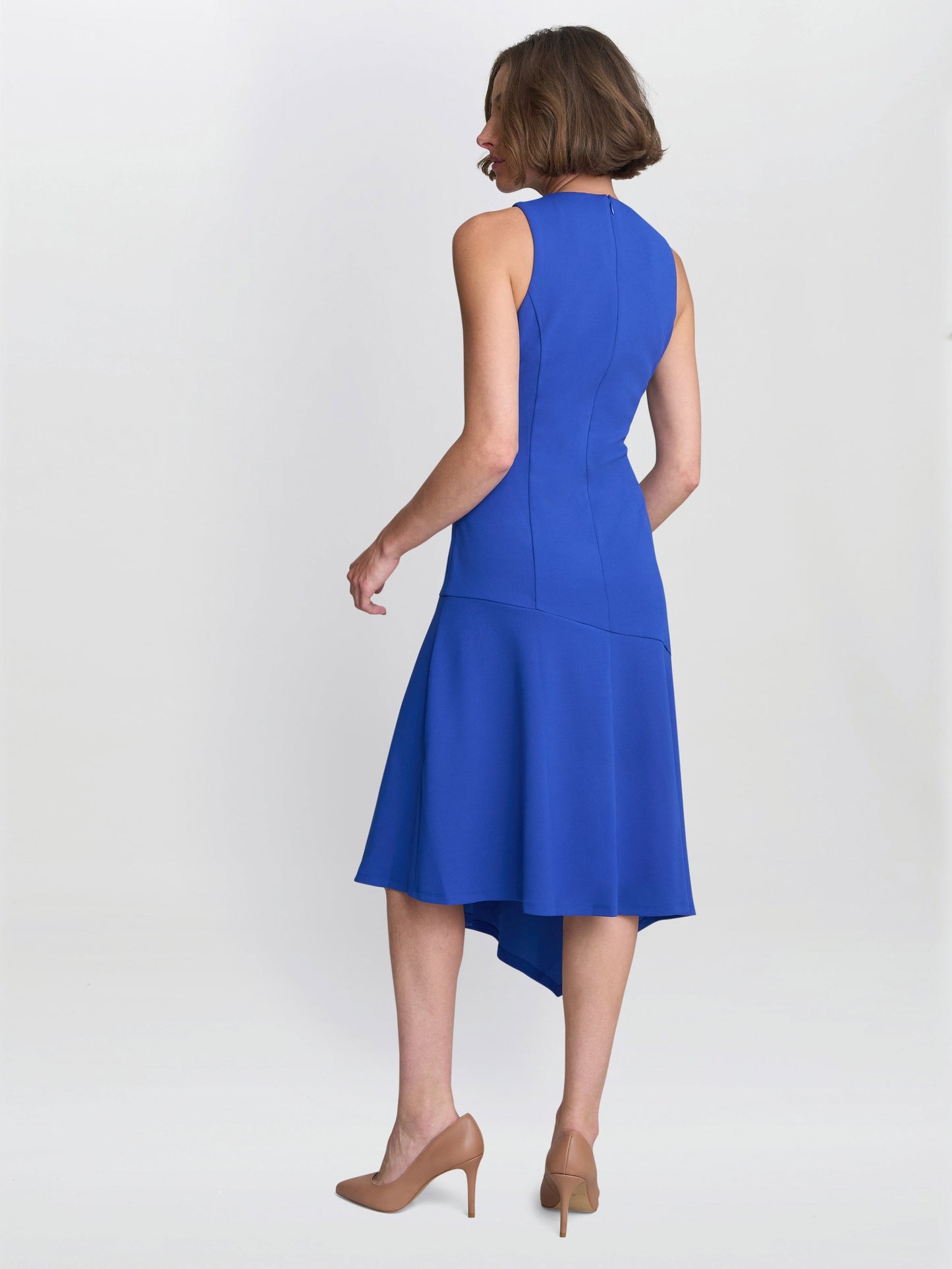  Maureen Fit And Flare Crepe Midi Dress