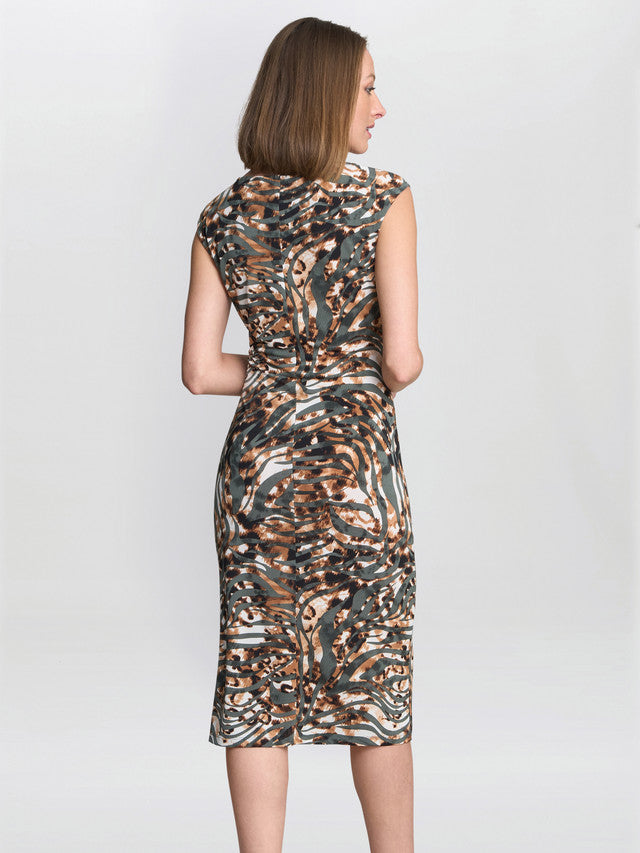  Mona Abstract Print Dress