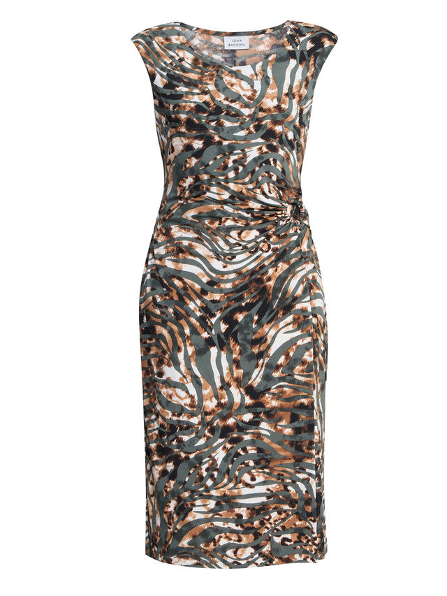  Mona Abstract Print Dress