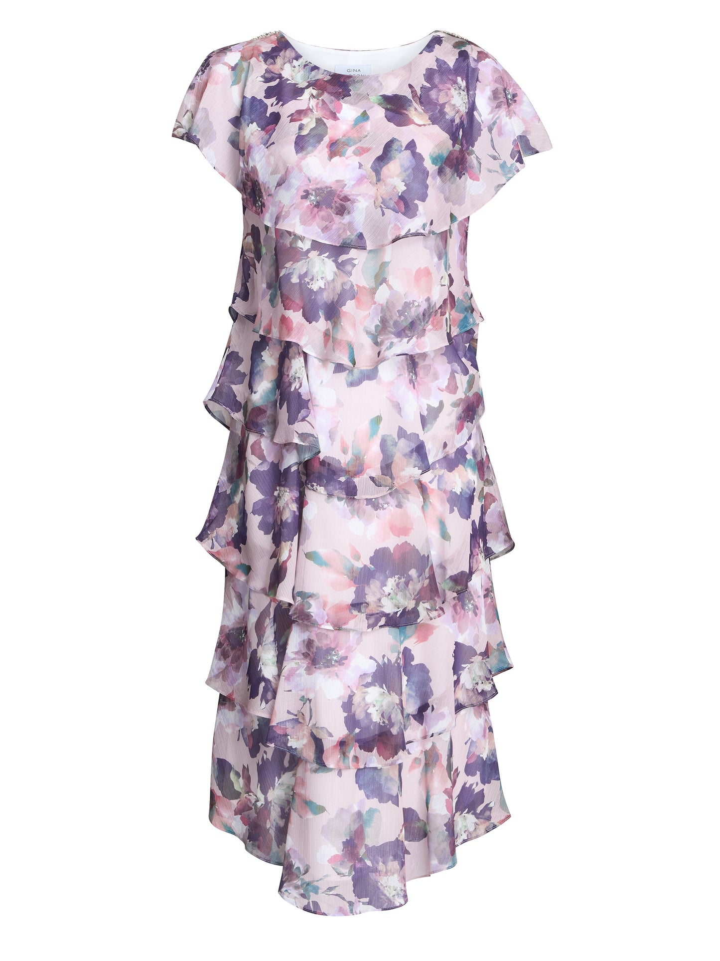  Livvy Midi Length Printed Tier Dress