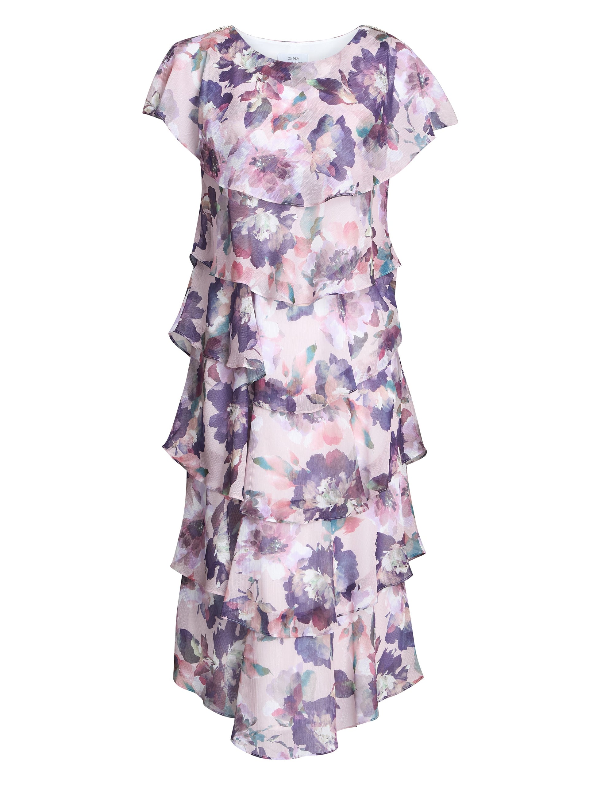  Livvy Midi Length Printed Tier Dress