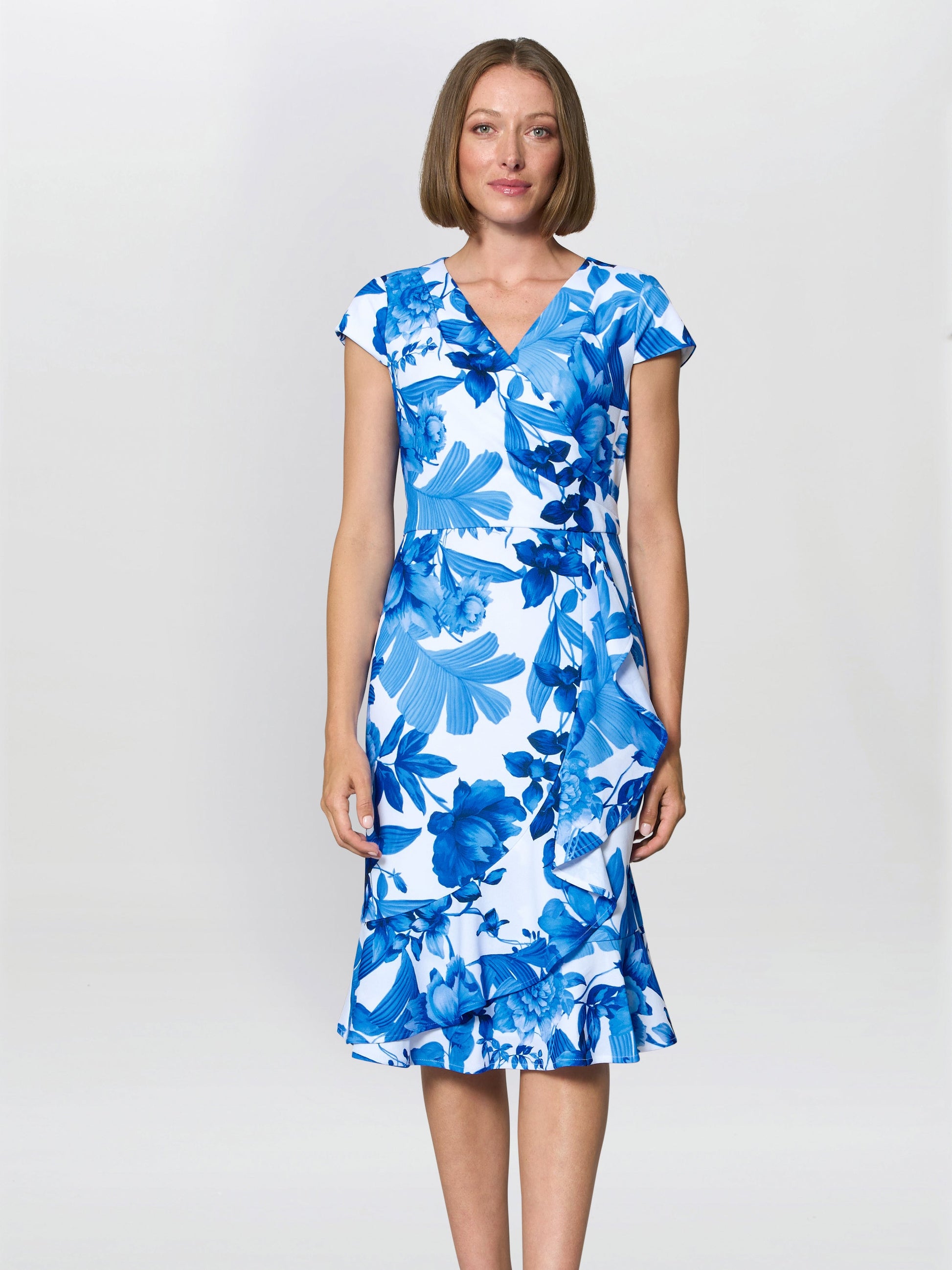  Hilda Printed Crepe Dress
