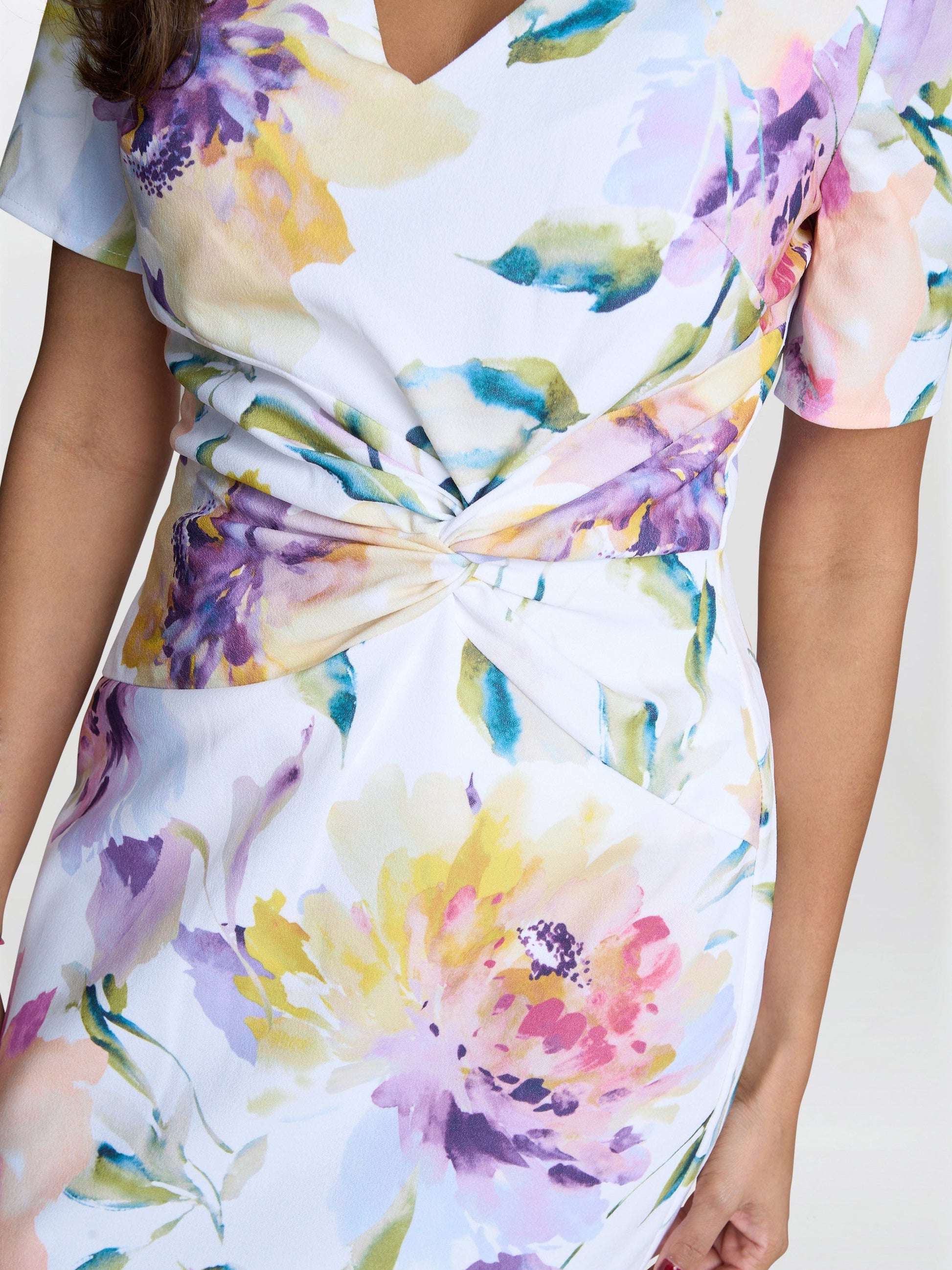  Joy Printed Crepe Dress