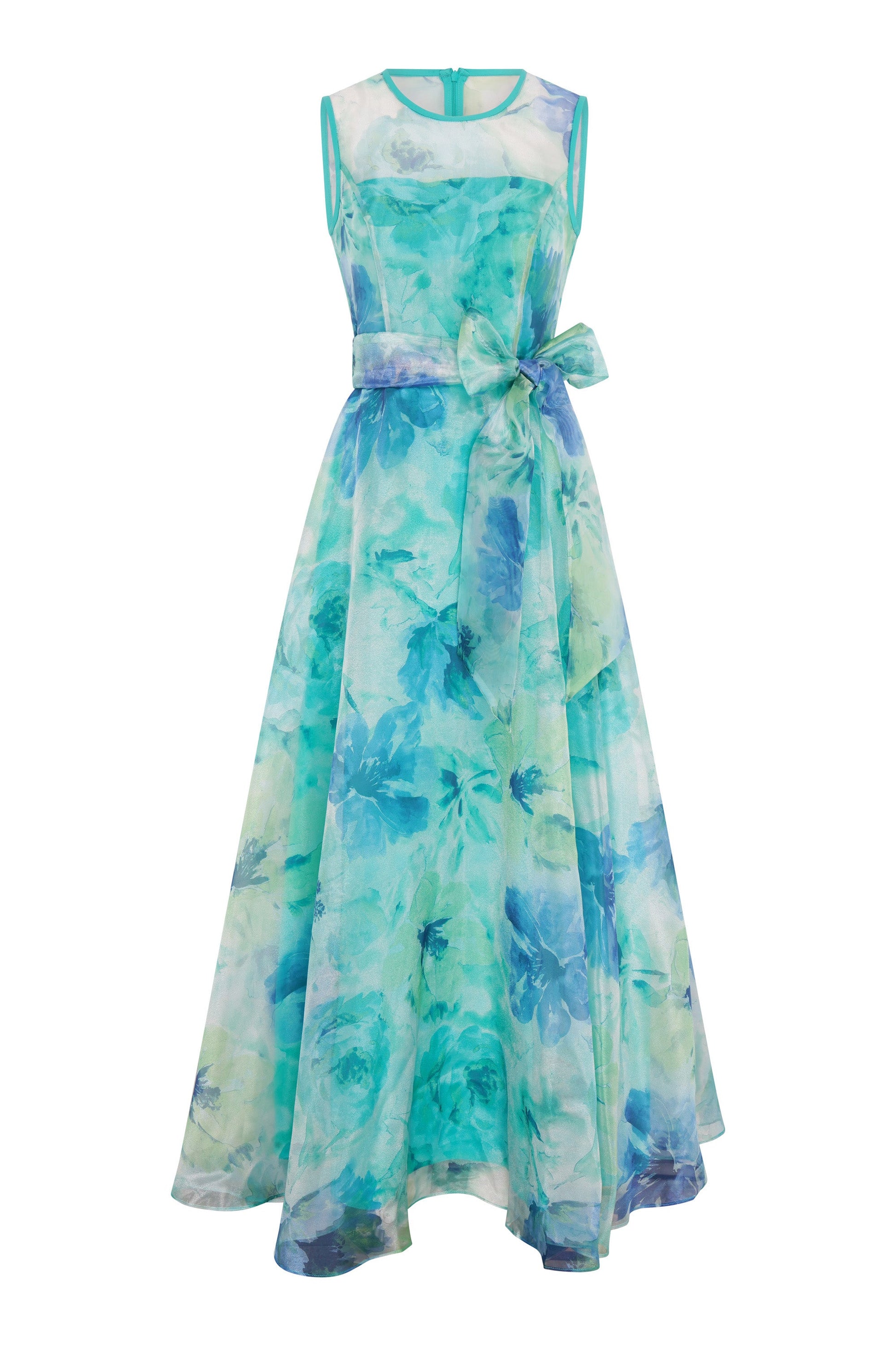  Amy Printed Organza Maxi Dress