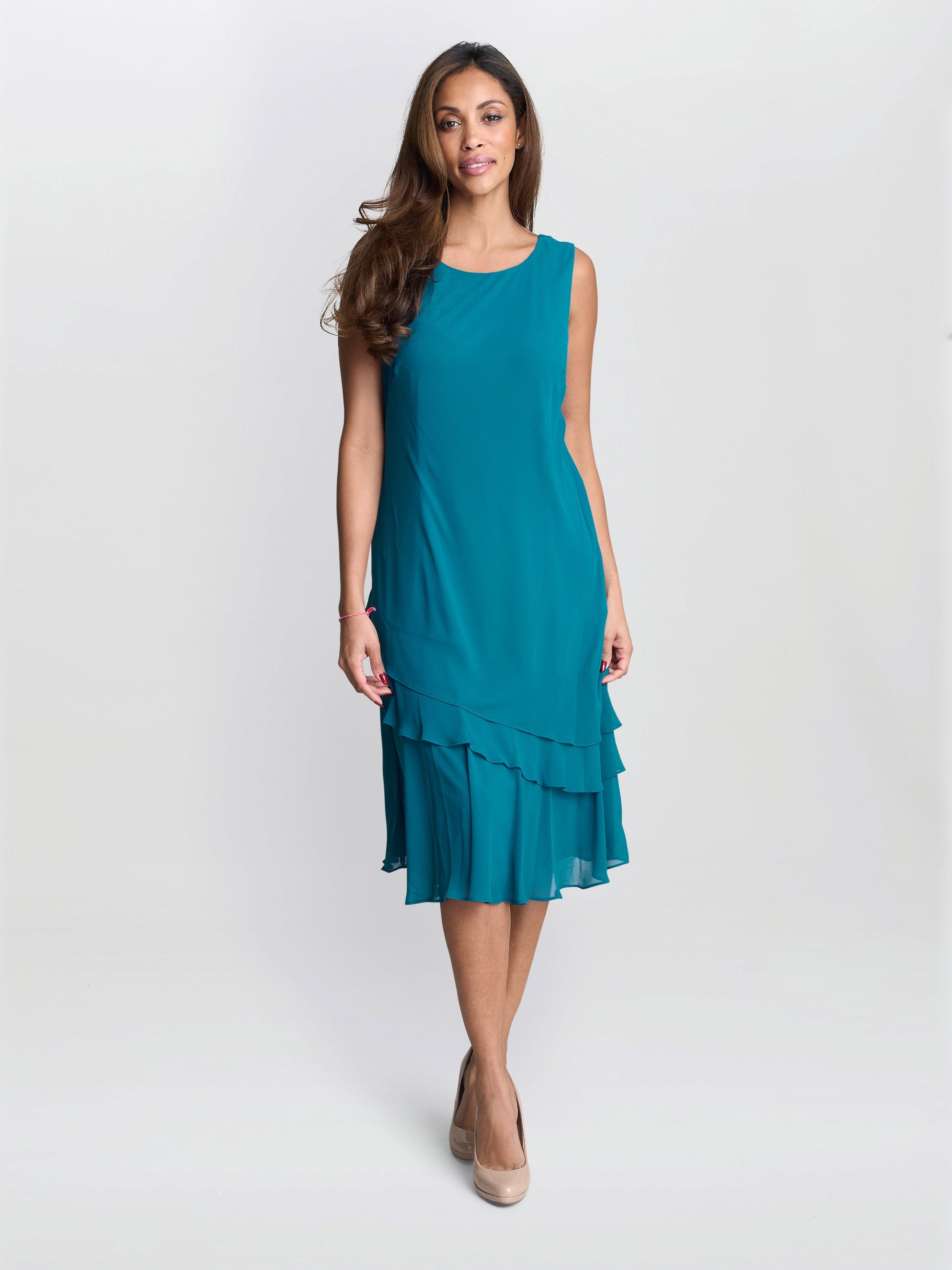  Lola Jacket And Asymmetric Triple Tiered Dress