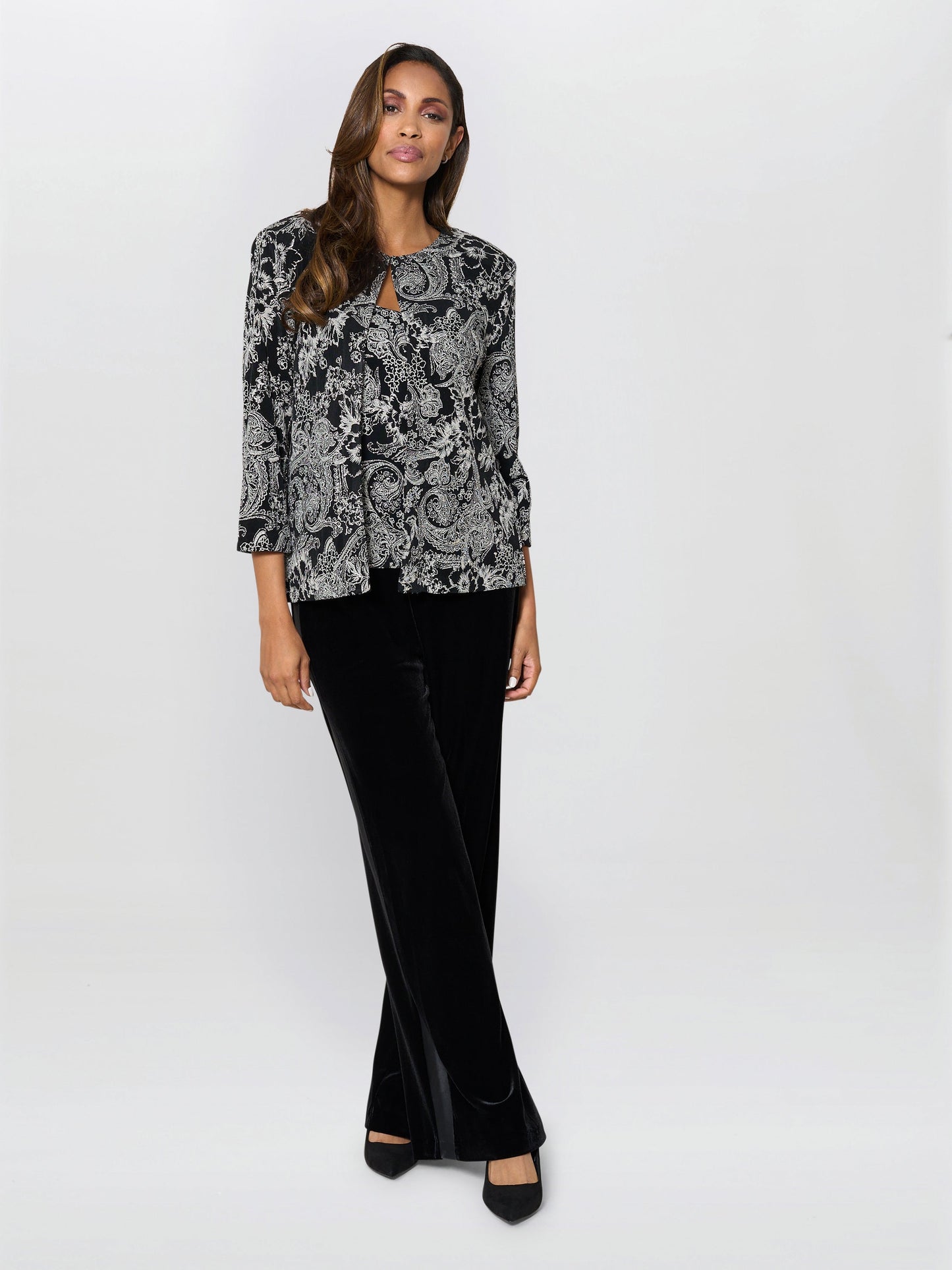  Carlee Printed Jacket And Cami Twinset