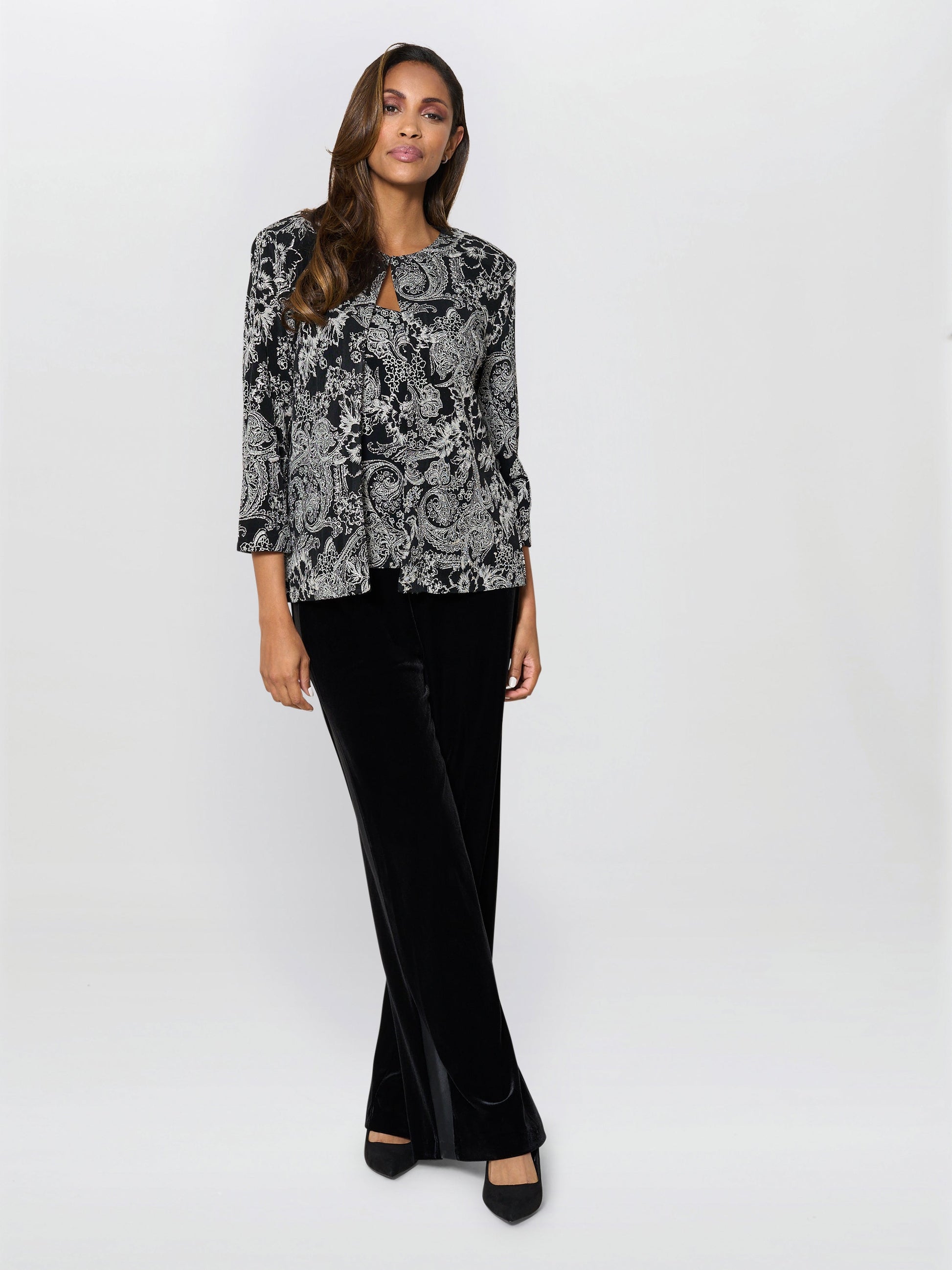  Carlee Printed Jacket And Cami Twinset