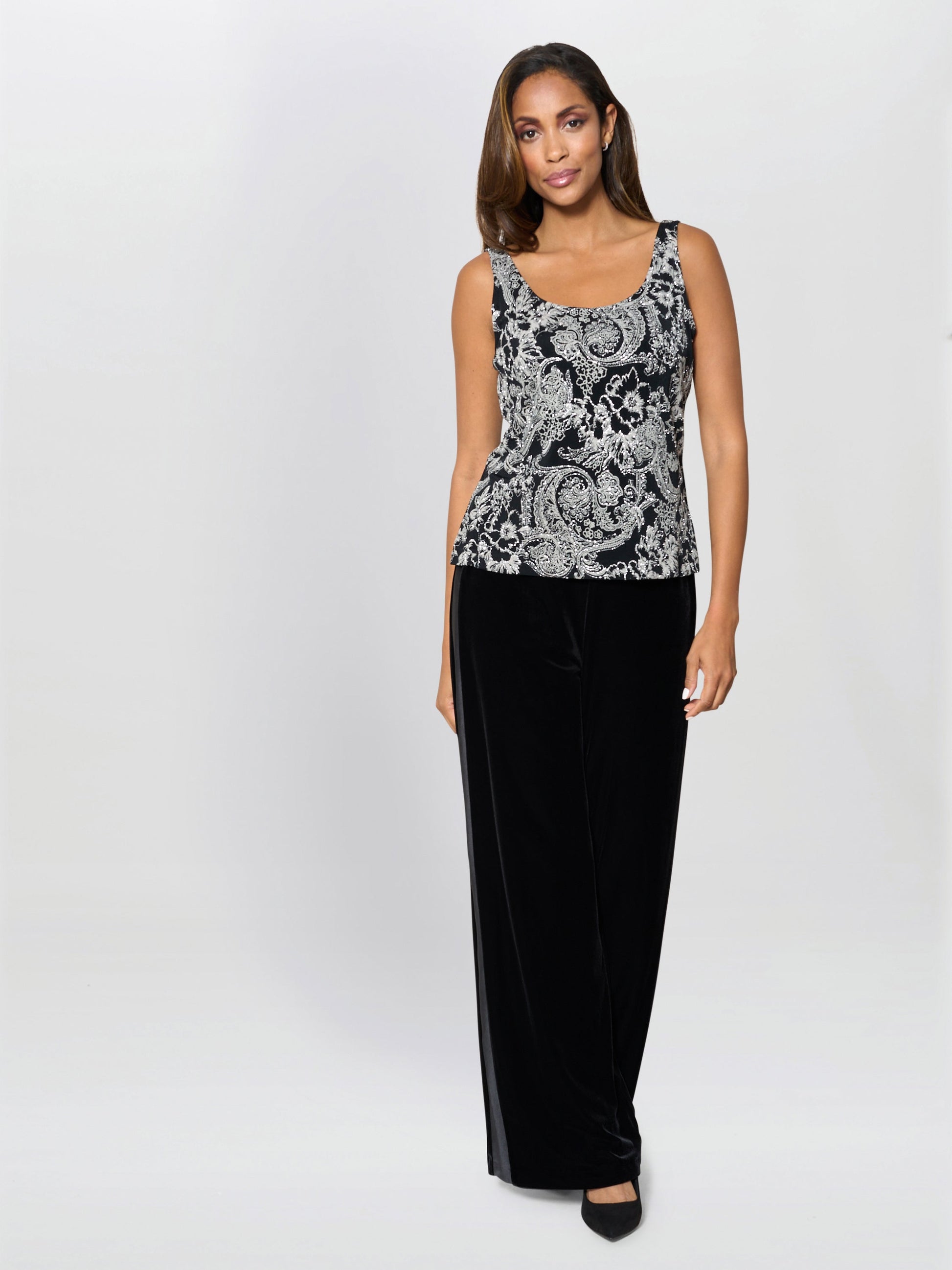  Carlee Printed Jacket And Cami Twinset