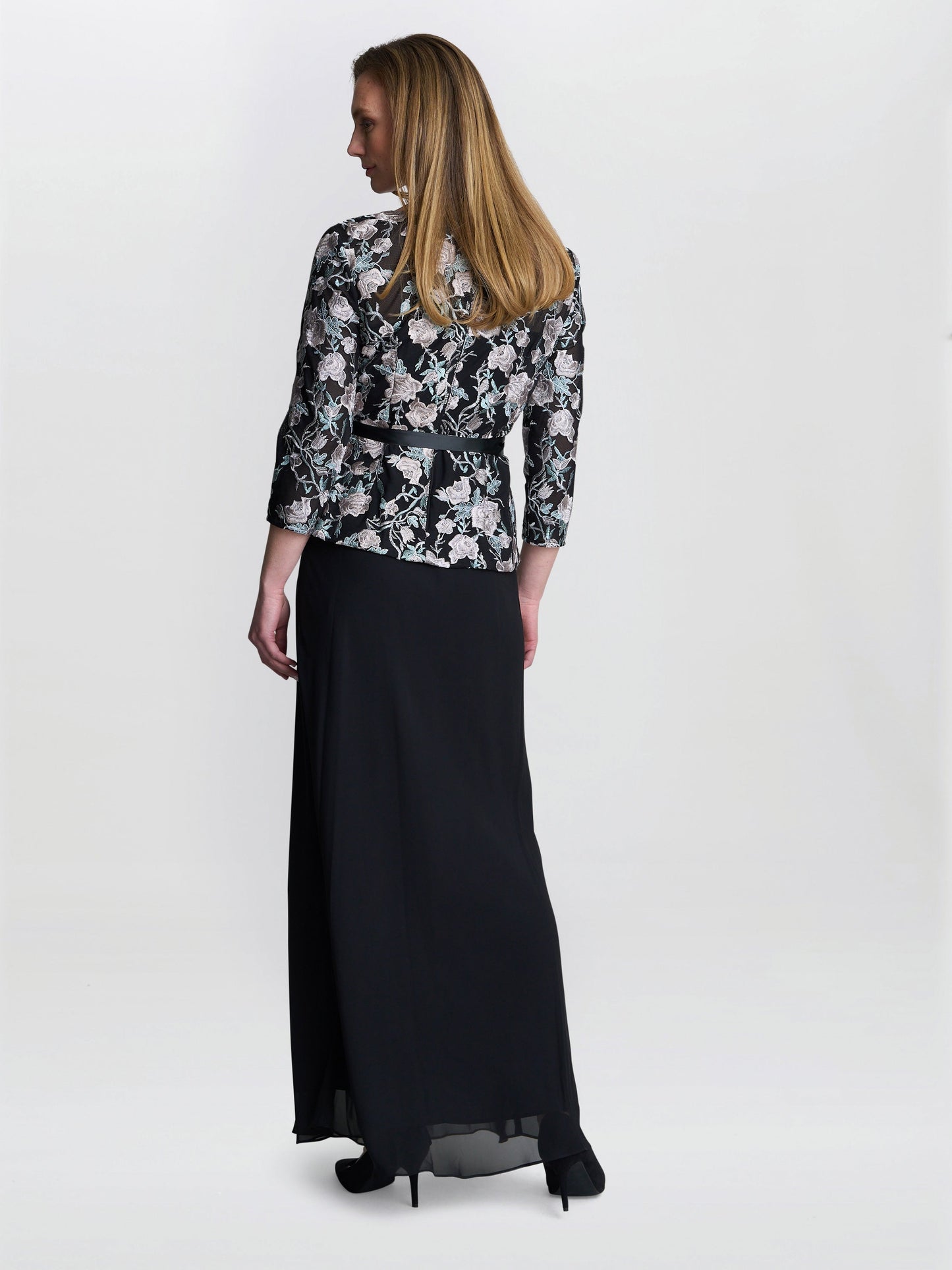  Brandy Embroidered Blouse With Tie Belt