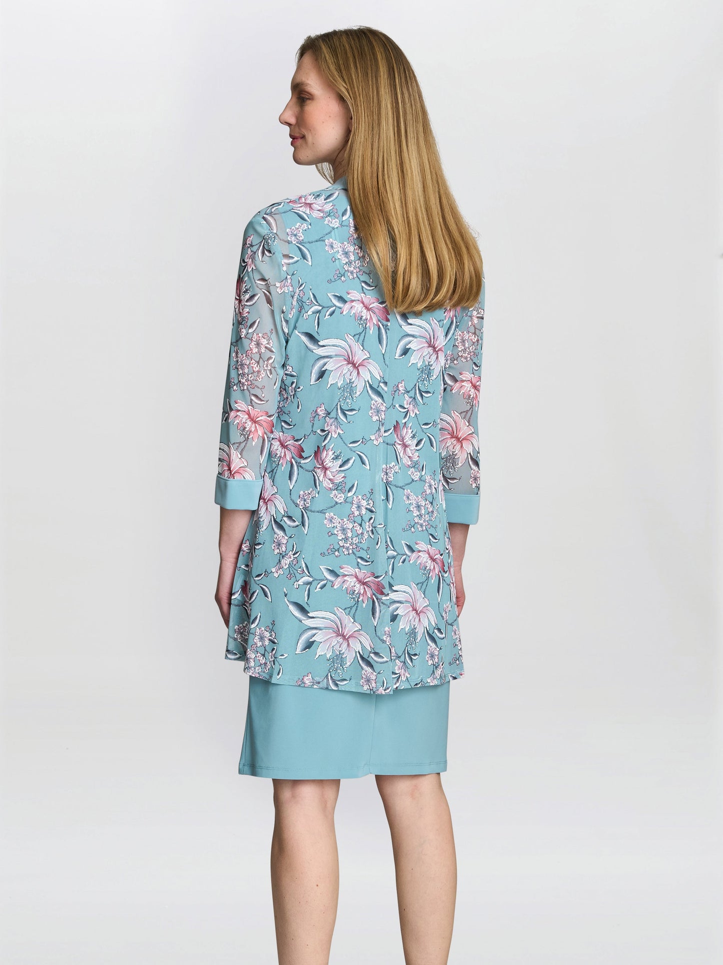  Callie Printed Dress And Jacket With Detachable Necklace
