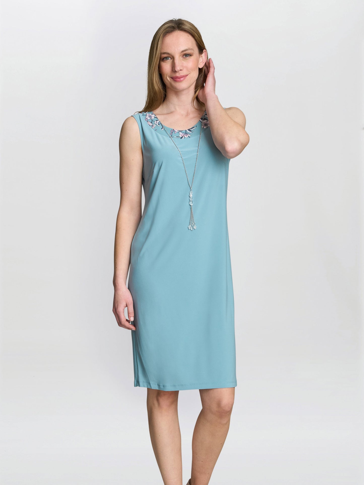  Callie Printed Dress And Jacket With Detachable Necklace