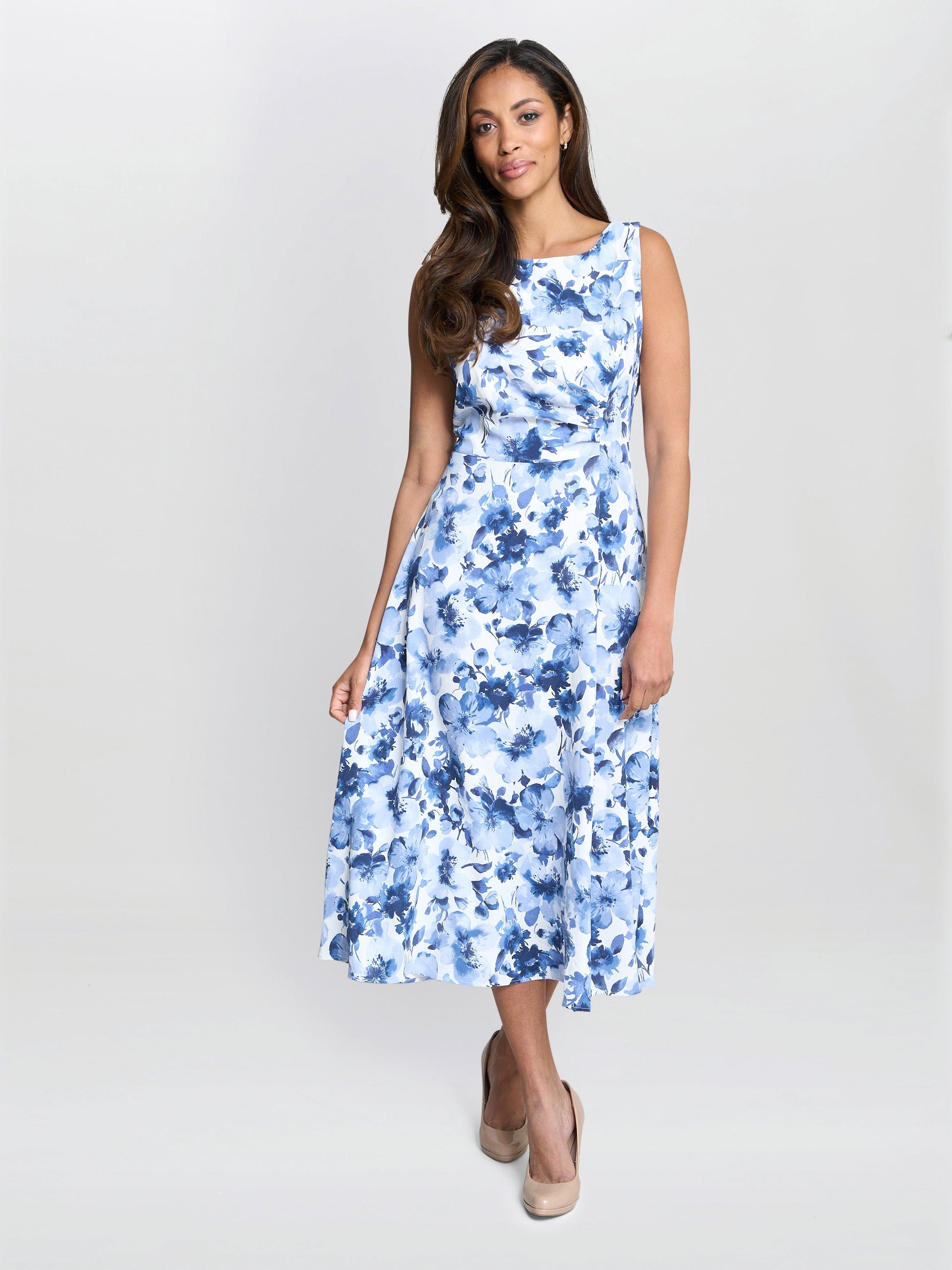  Emmy Floral Print Midi Dress