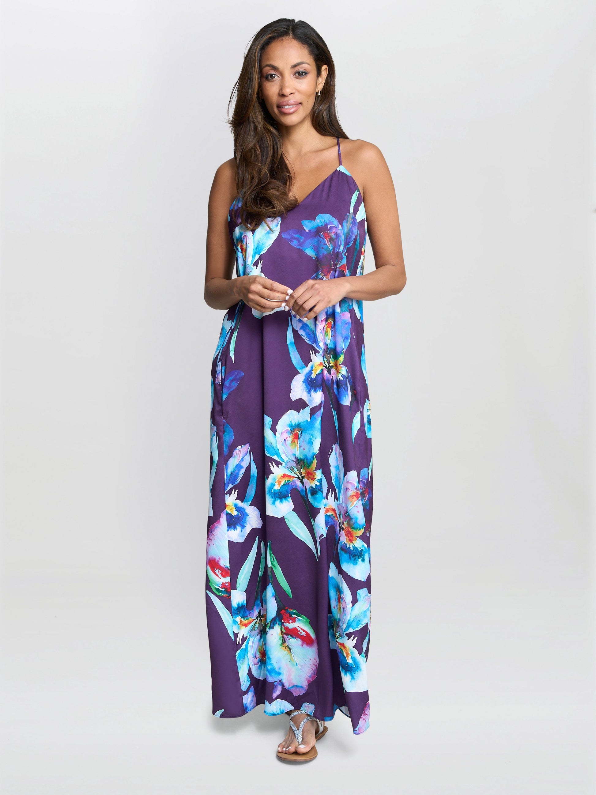  Genny Floral Print Maxi Dress