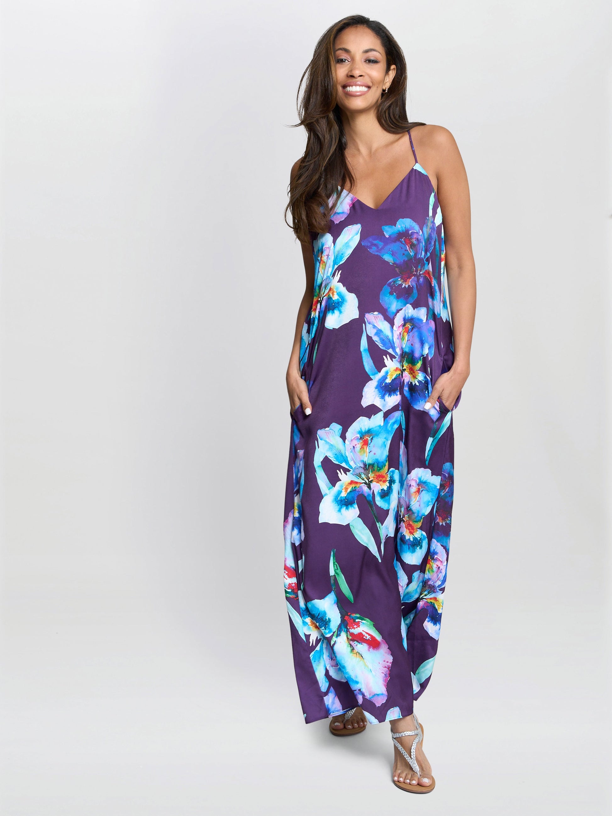  Genny Floral Print Maxi Dress